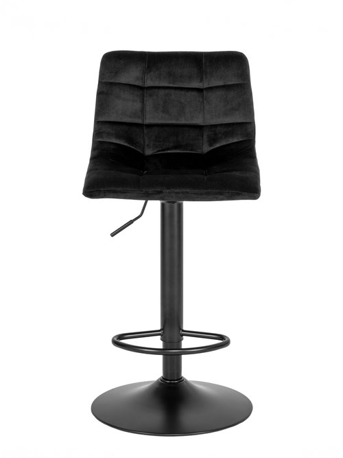 Chaise de bar matelassée en velours 2N NOIR HN-1001304 DE1