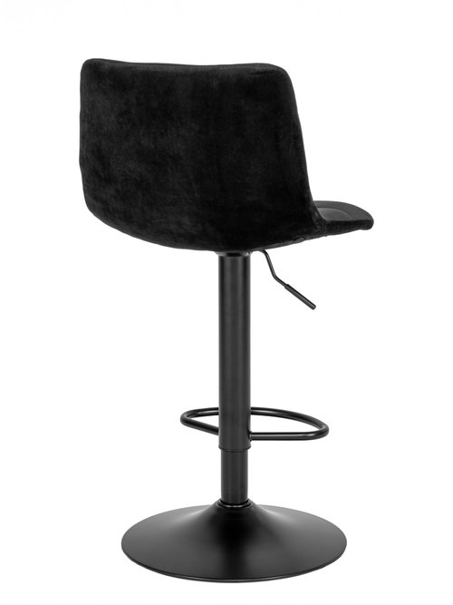 Chaise de bar matelassée en velours 2N NOIR HN-1001304 DO1