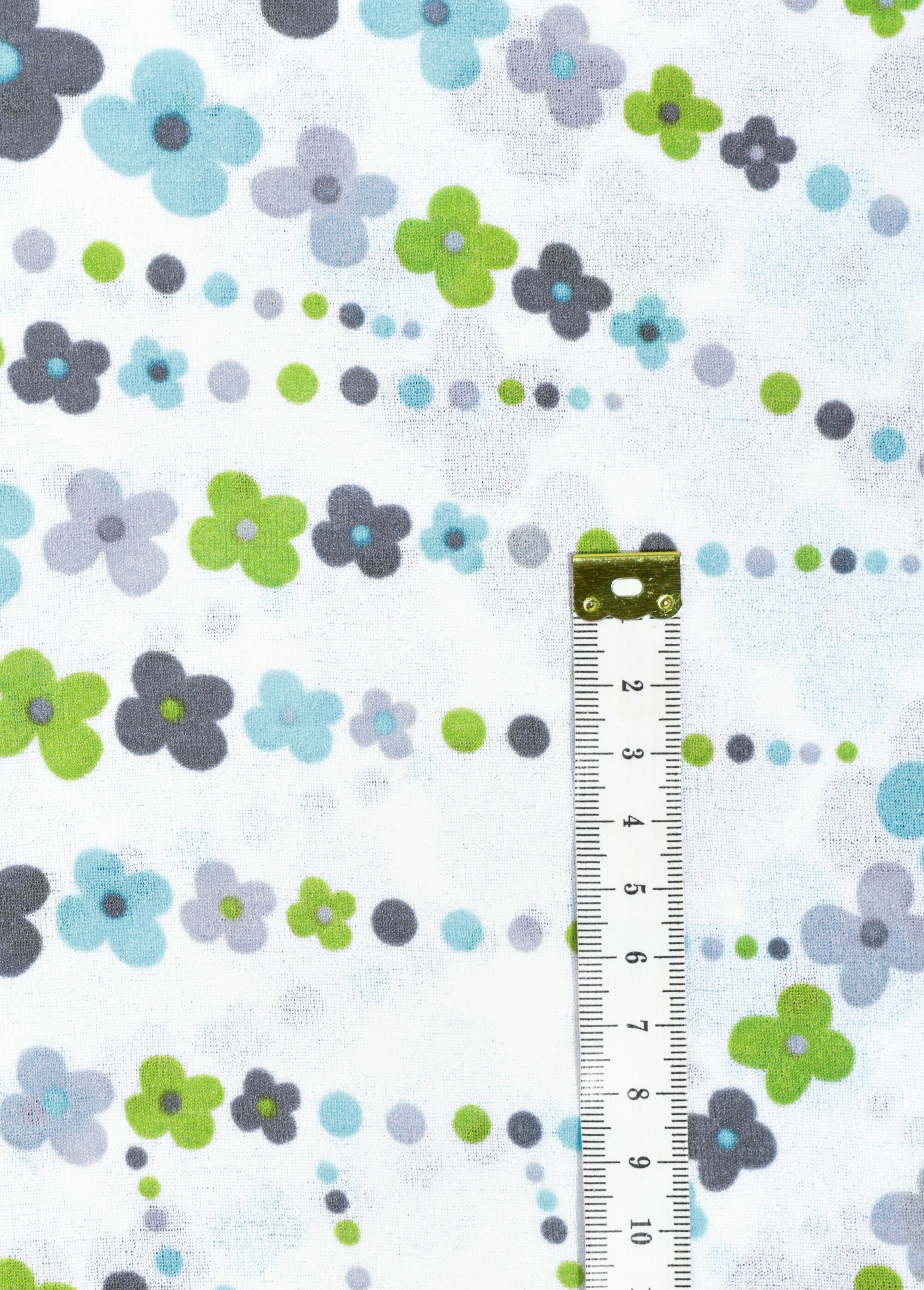 Coupon tissu habillement jersey fleurs