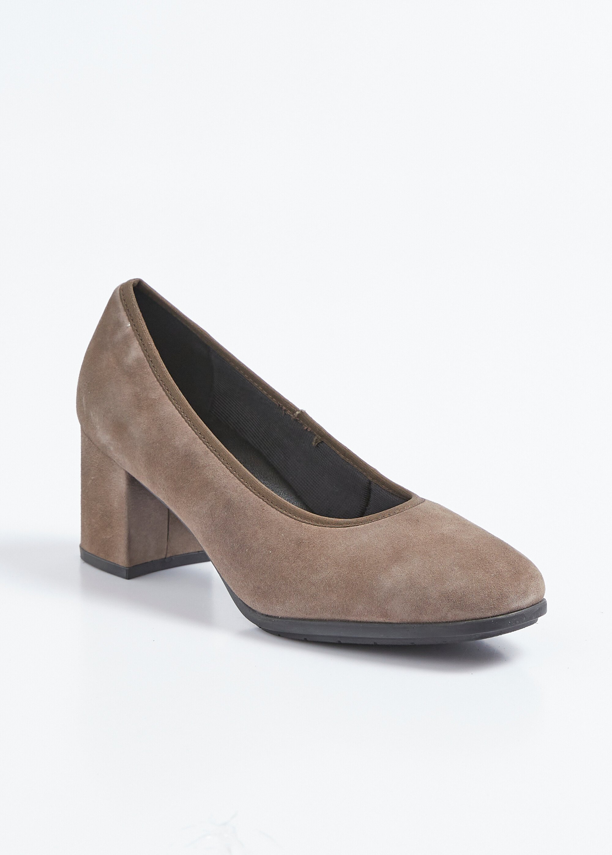 Escarpins à talon en cuir suédé, antidérapant Femme Marron TOMVENERE501 FA1