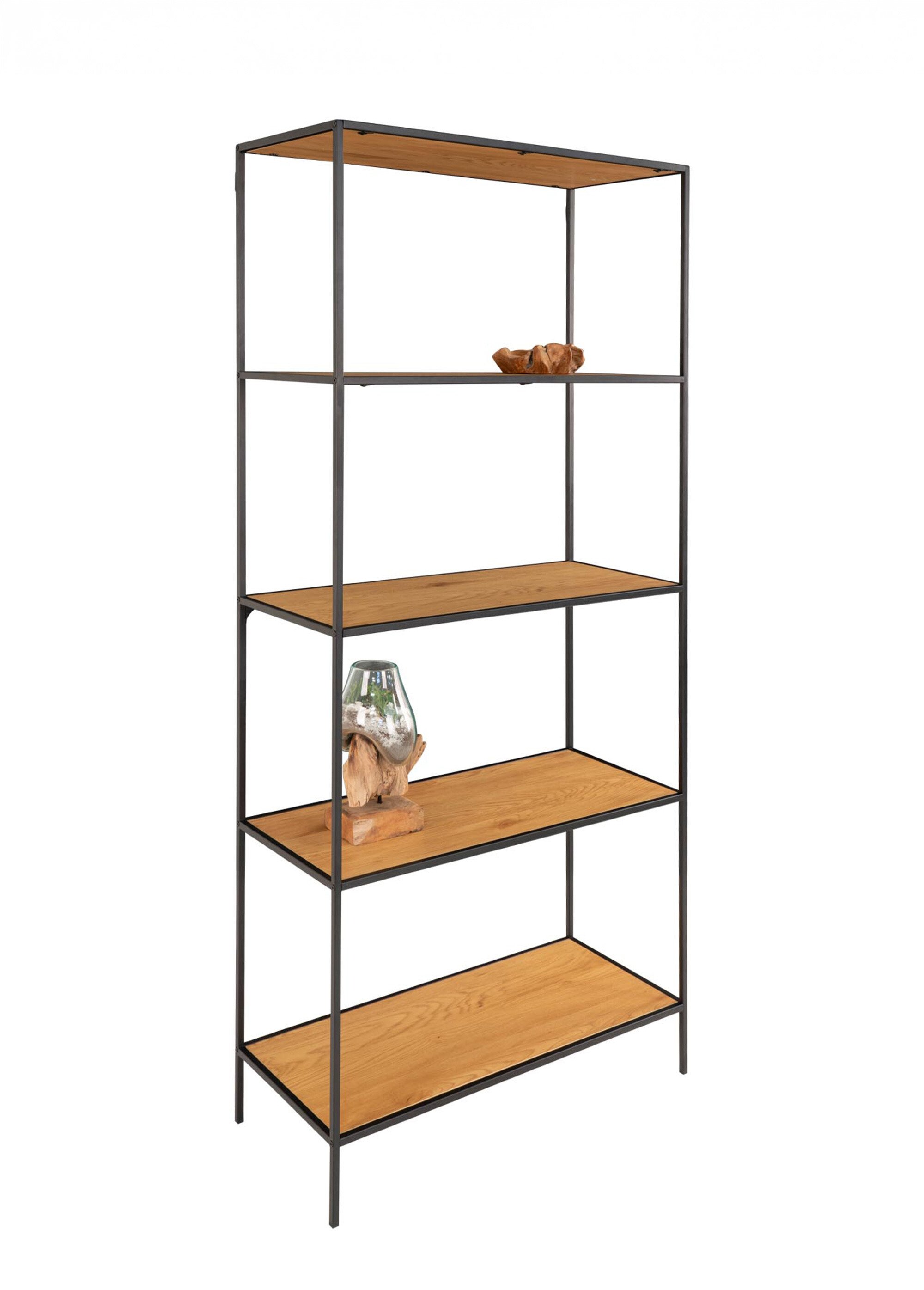 Etagère tablettes aspect chêne larg 80cm BEIGE HN-3001105 DE2