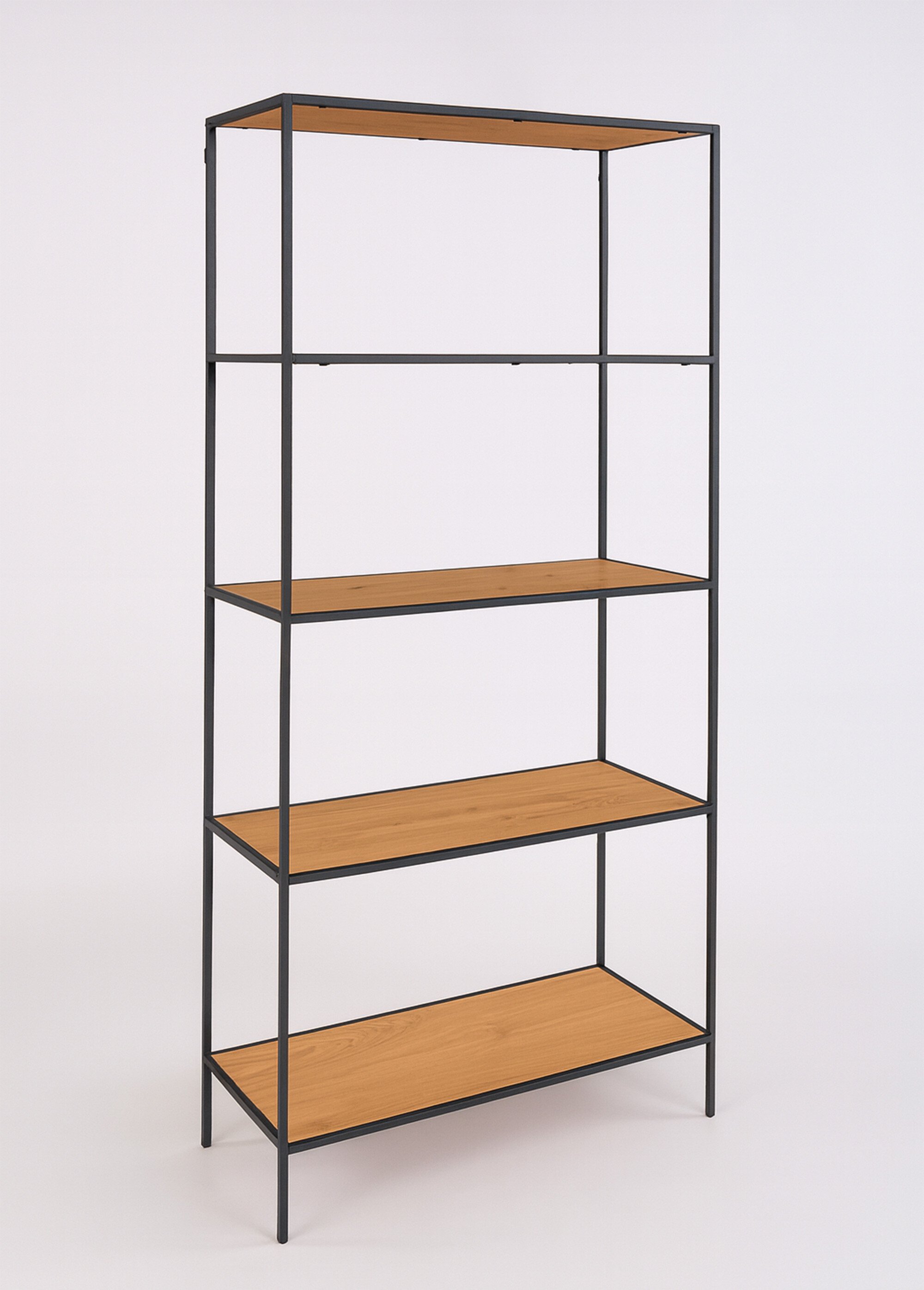 Etagère tablettes aspect chêne larg 80cm BEIGE HN-3001105 FA1