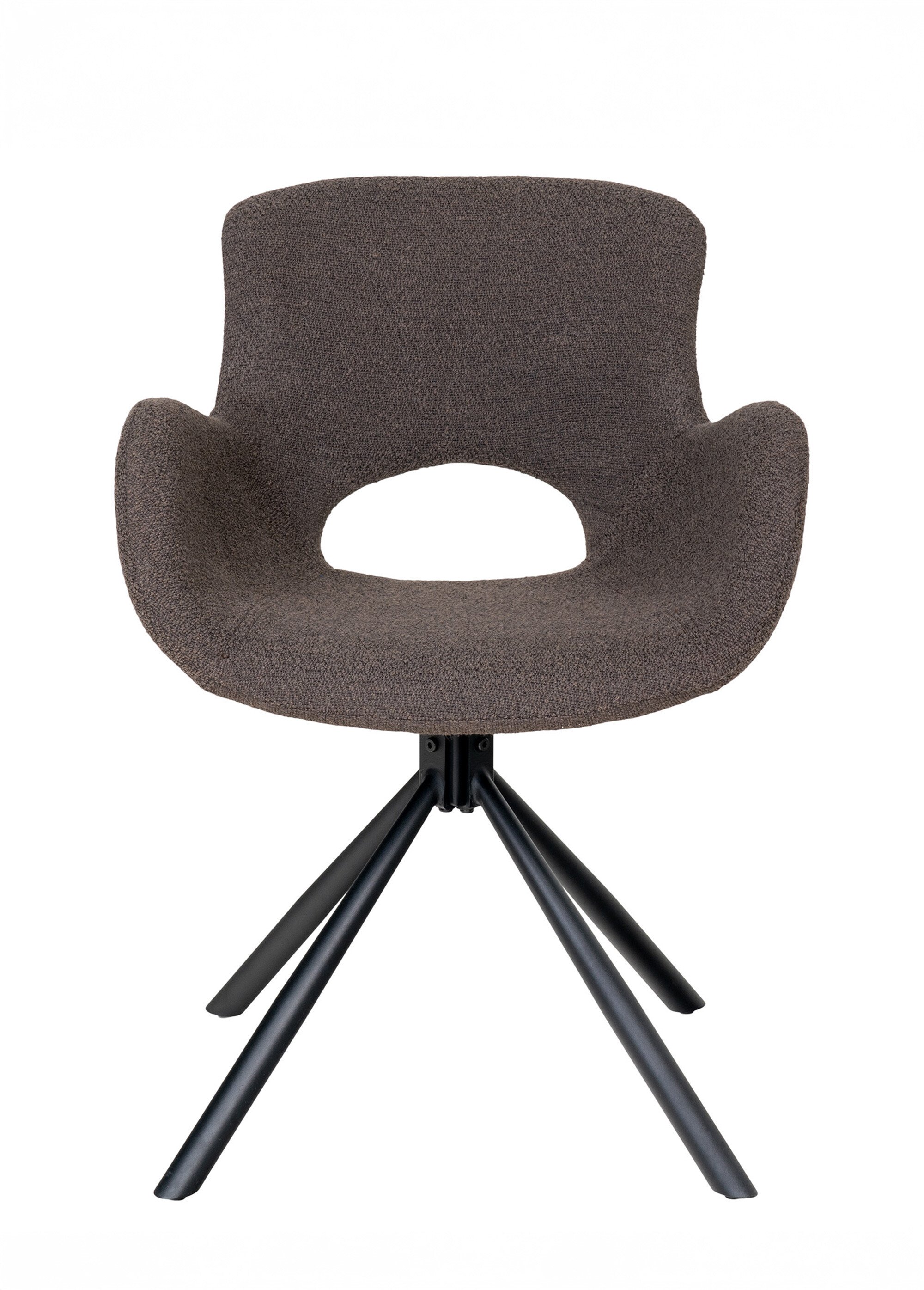 Fauteuil en bouclette, assise pivotante