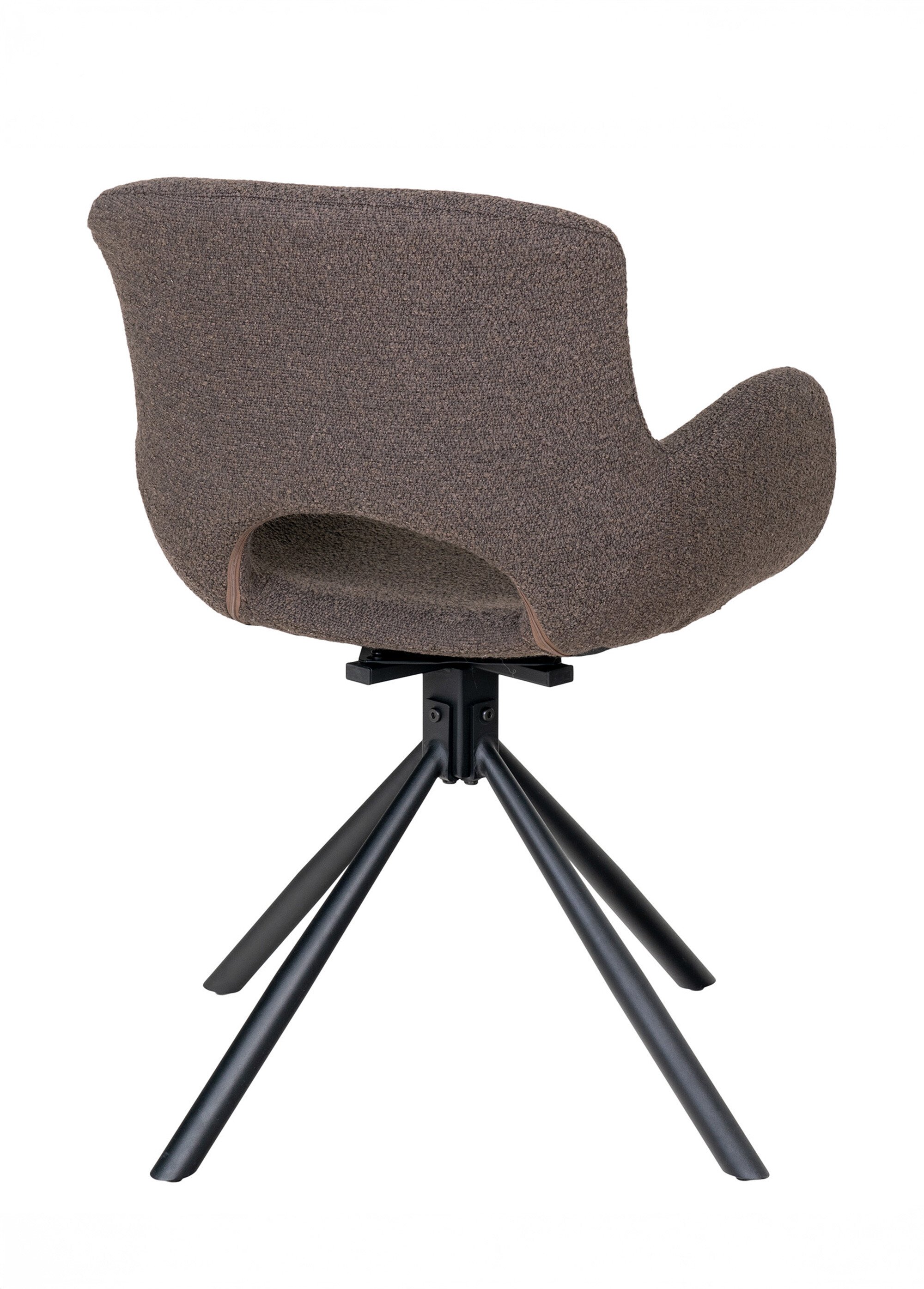 Fauteuil en bouclette, assise pivotante