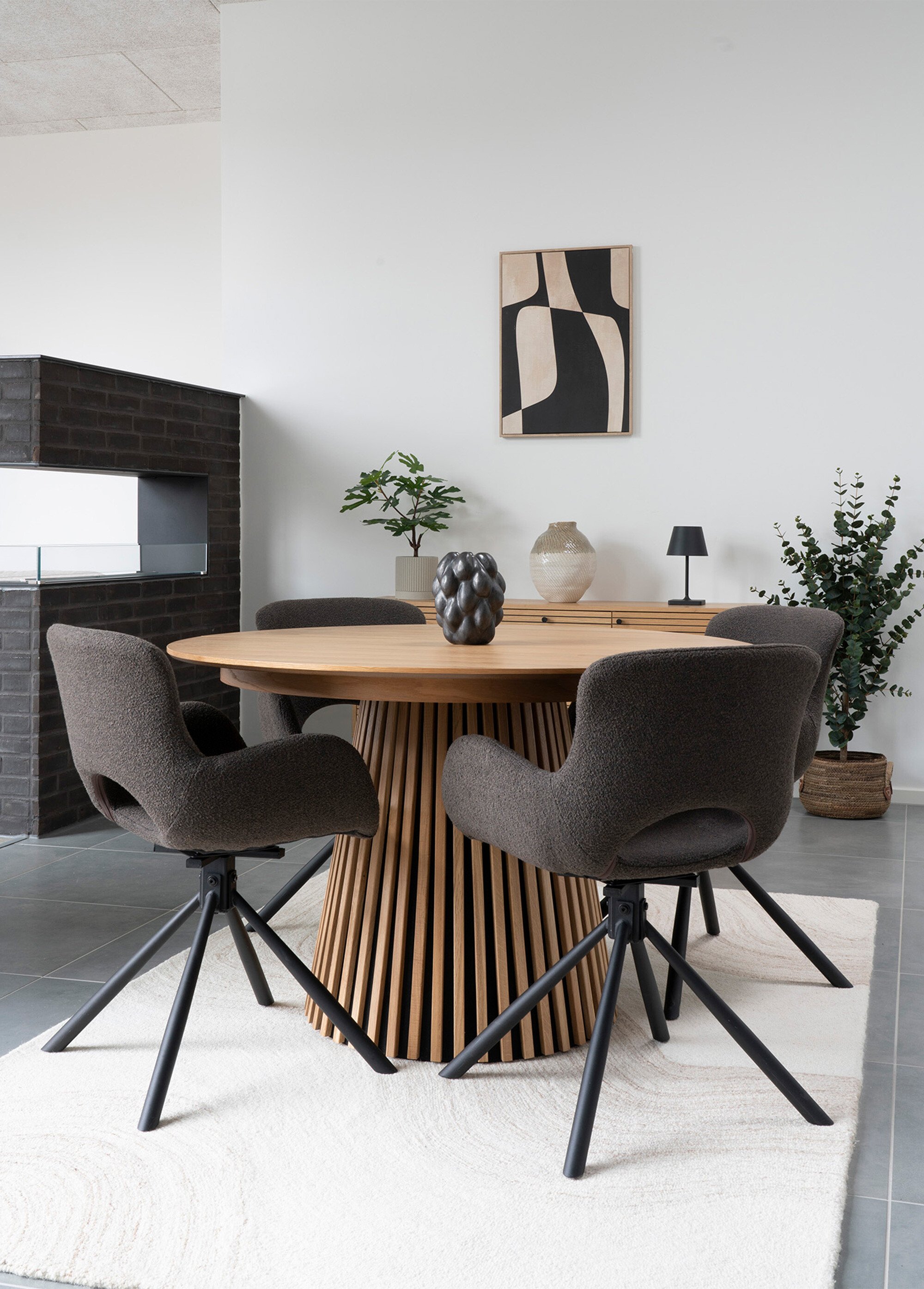 Fauteuil en bouclette, assise pivotante CHAMPIGNON HN-1001187 SI1