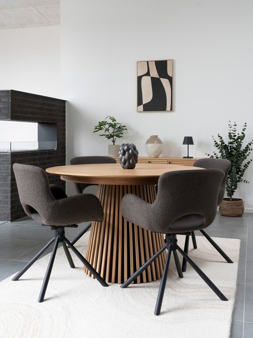 Fauteuil en bouclette, assise pivotante CHAMPIGNON HN-1001187 SI1