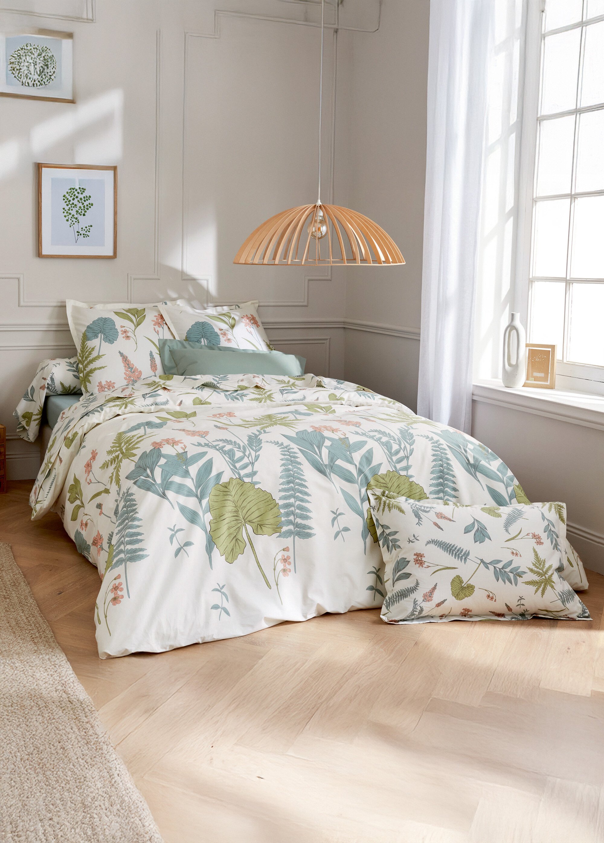 Housse de couette réversible coton percale 80 fils/cm²