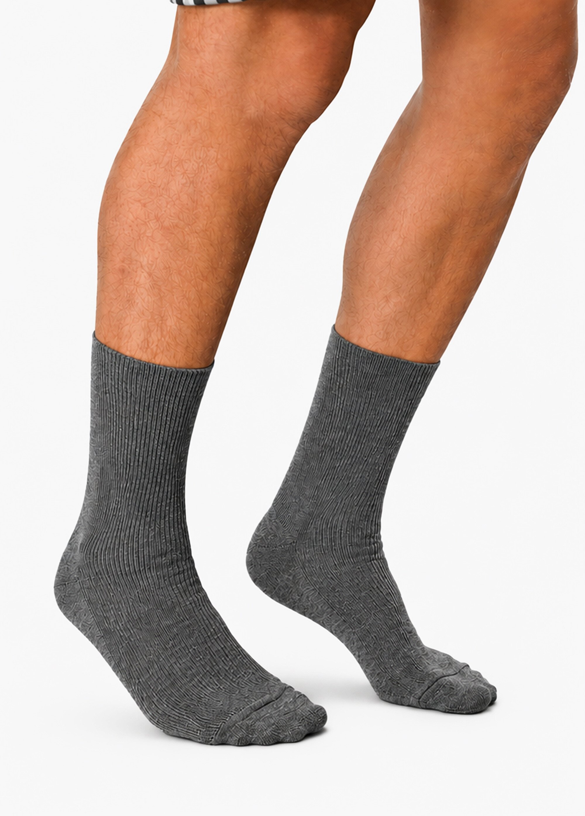 Mi-chaussettes sans compression chauds - lot de 2 paires Homme Gris ILOT FA1