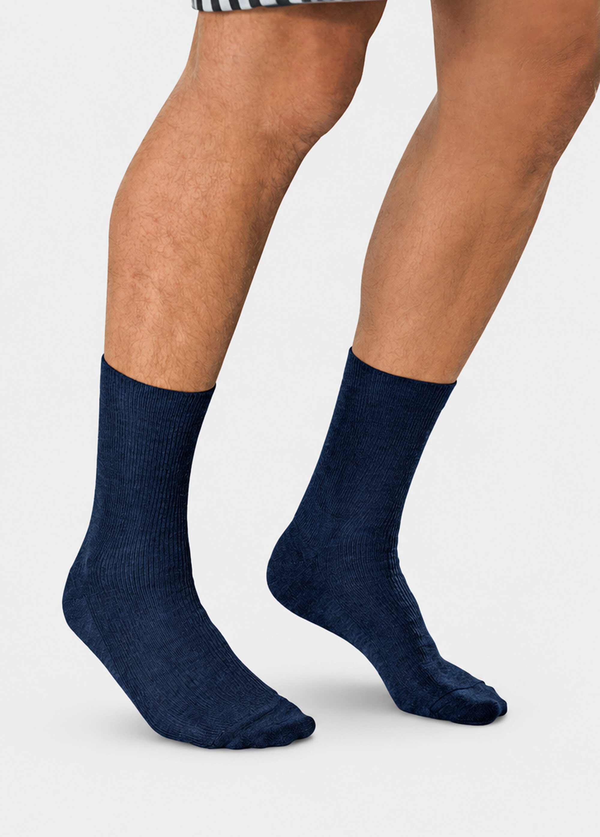 Mi-chaussettes sans compression chauds - lot de 2 paires Homme Bleu ILOT FA1