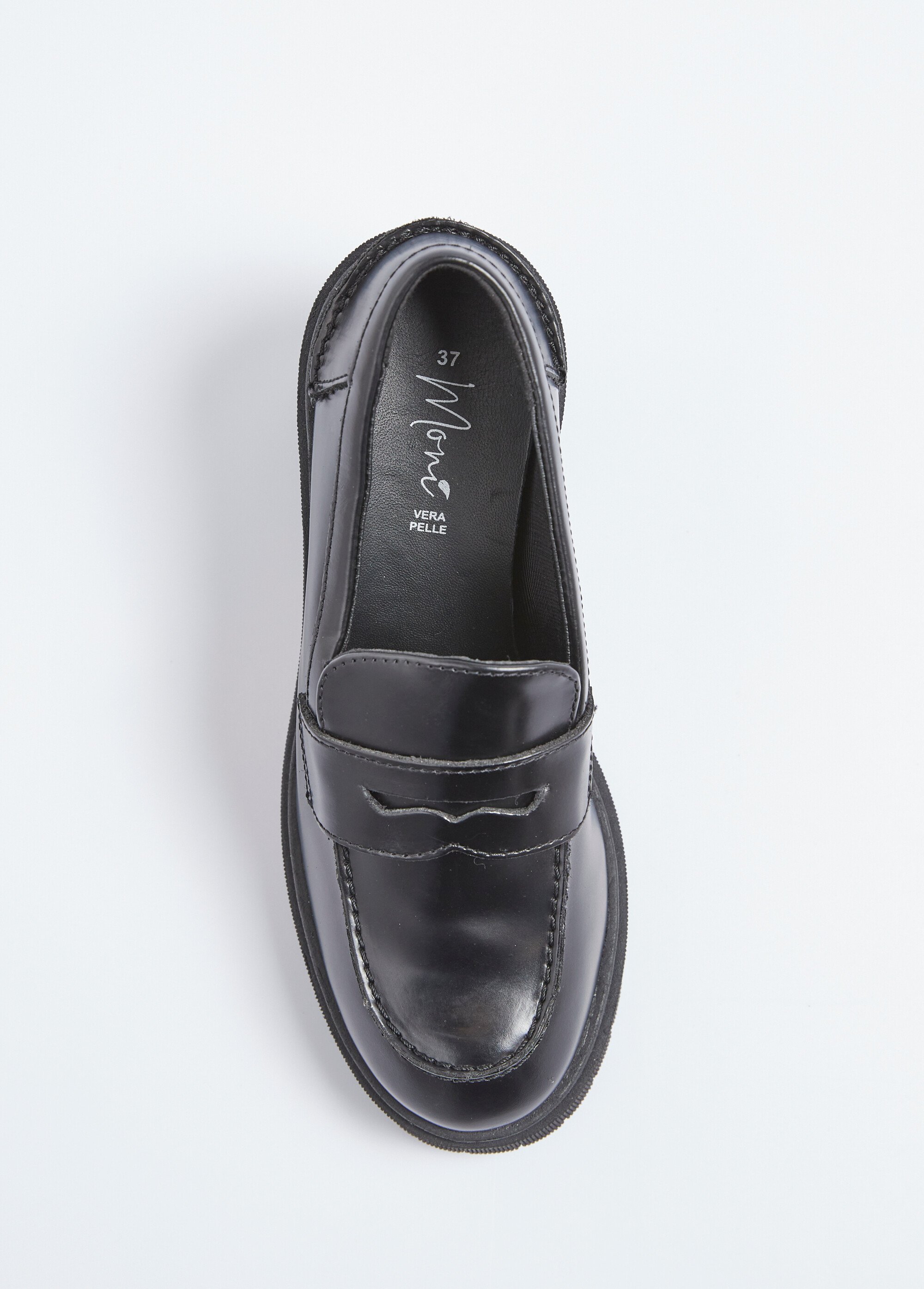 Mocassins à talon avec semelle crantée Femme Noir TOMSUVA501 OV1