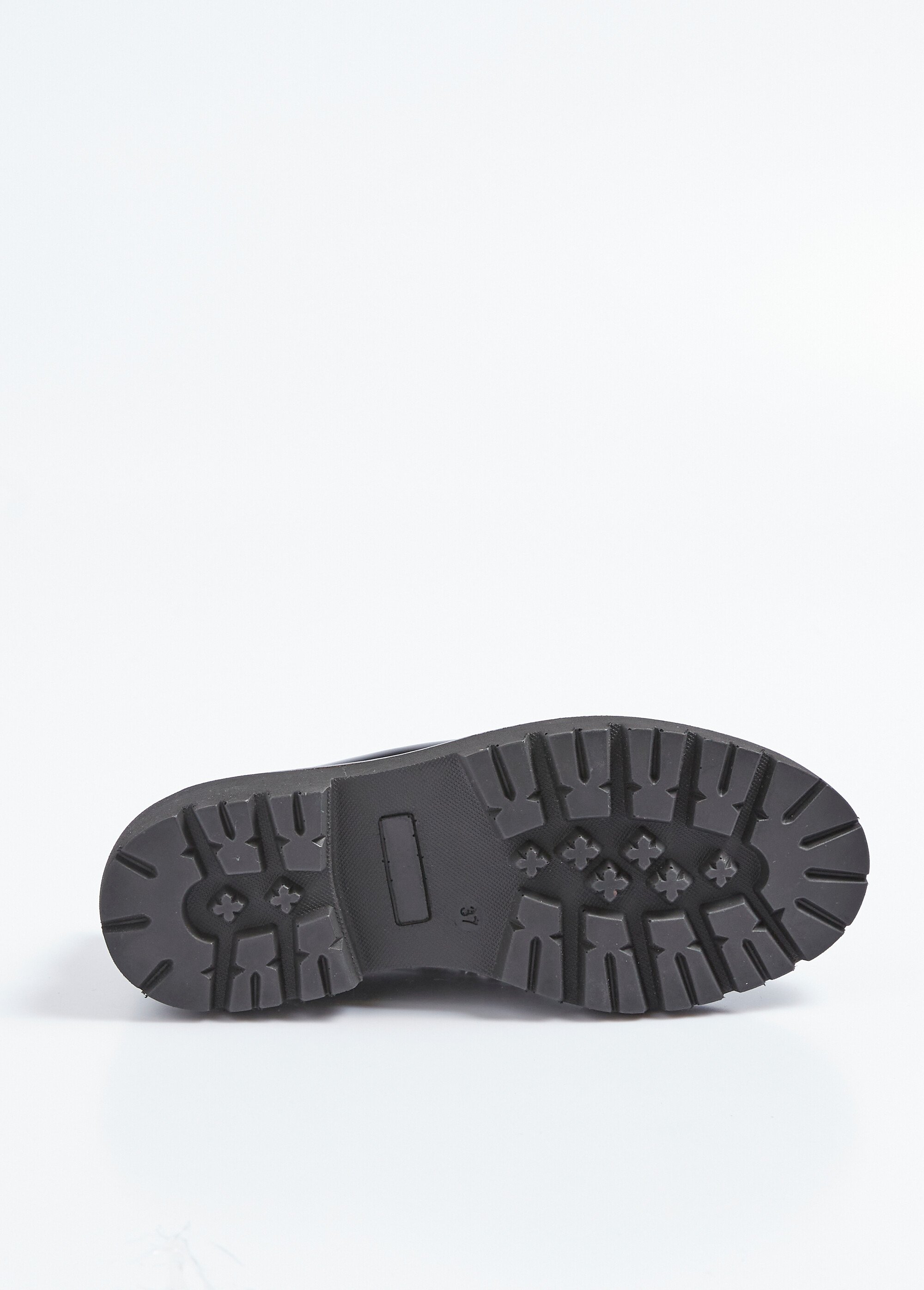 Mocassins cuir avec semelle épaisse crantée Femme Noir TOMLUANDA501 UN1