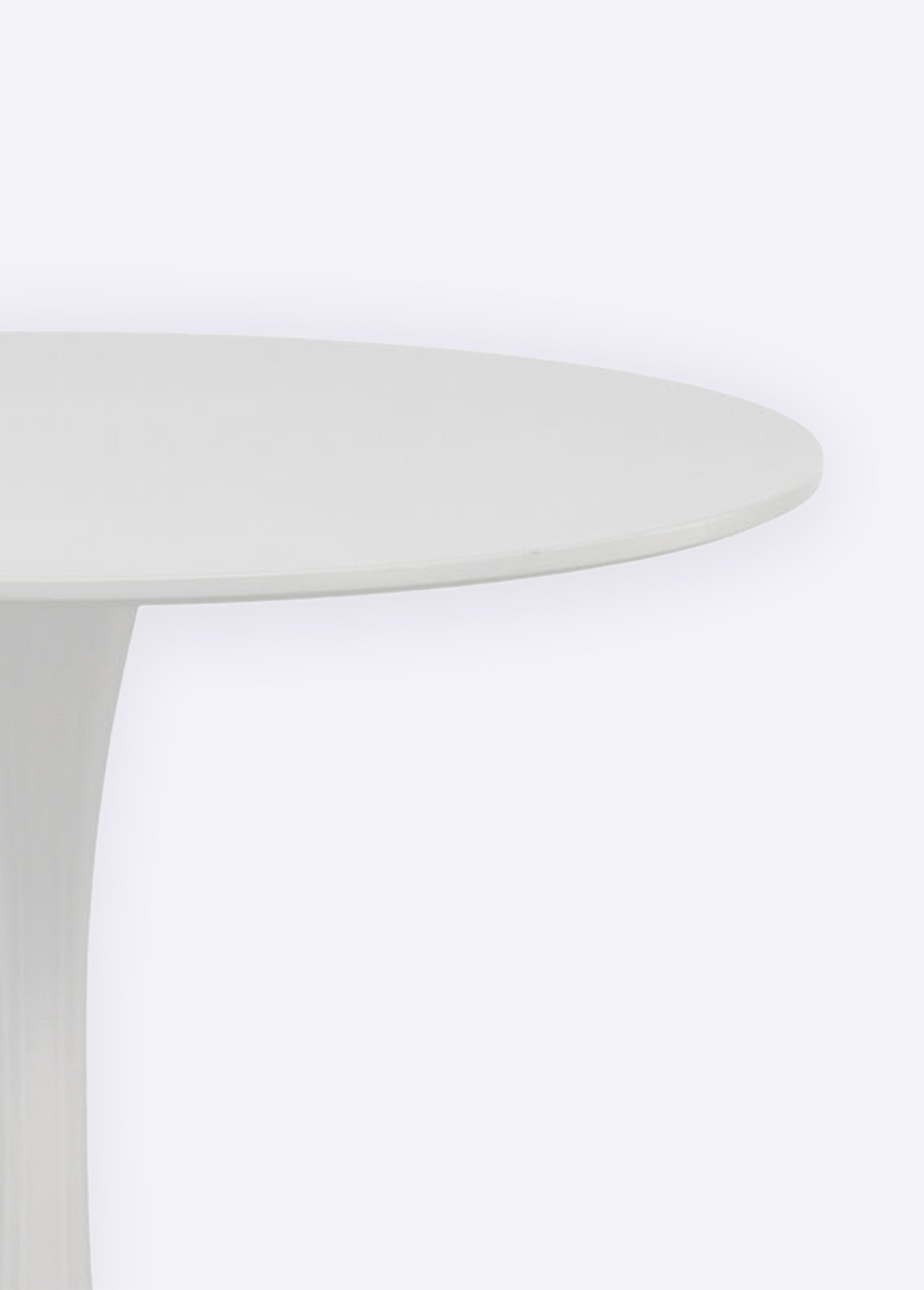 Petite table acier piètement épuré clair BLANC VEN-19996-280 DE1