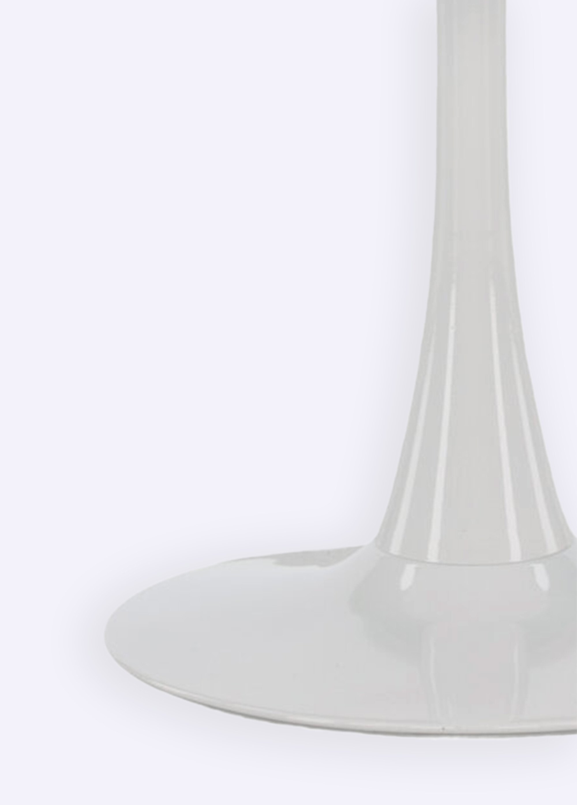 Petite table acier piètement épuré clair BLANC VEN-19996-280 DE2