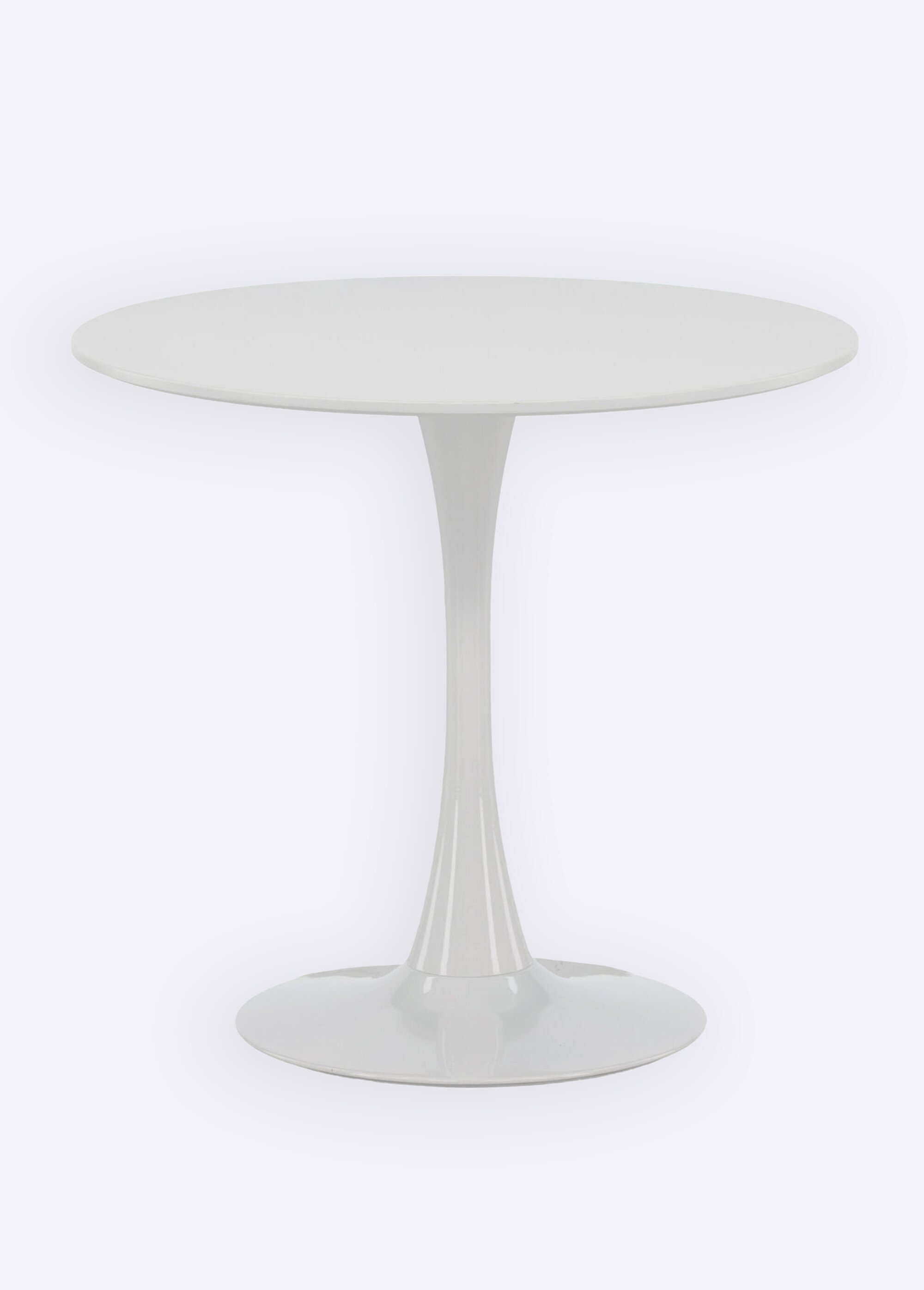 Petite table acier piètement épuré clair BLANC VEN-19996-280 FA1