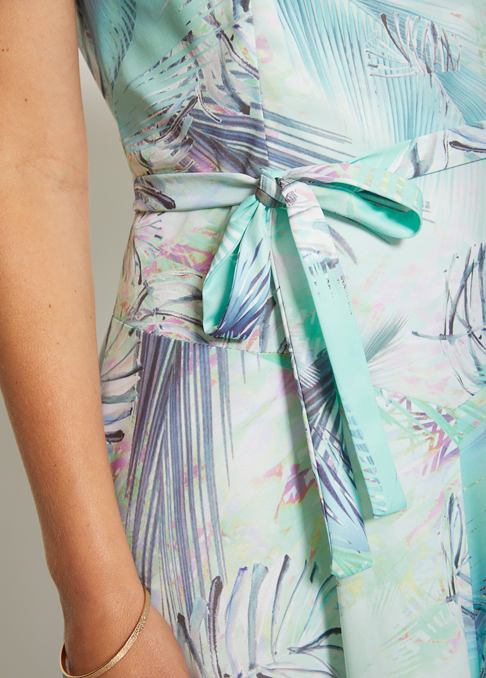 Robe imprimée décolleté cache-coeur Femme Vert ECOLIER DE2