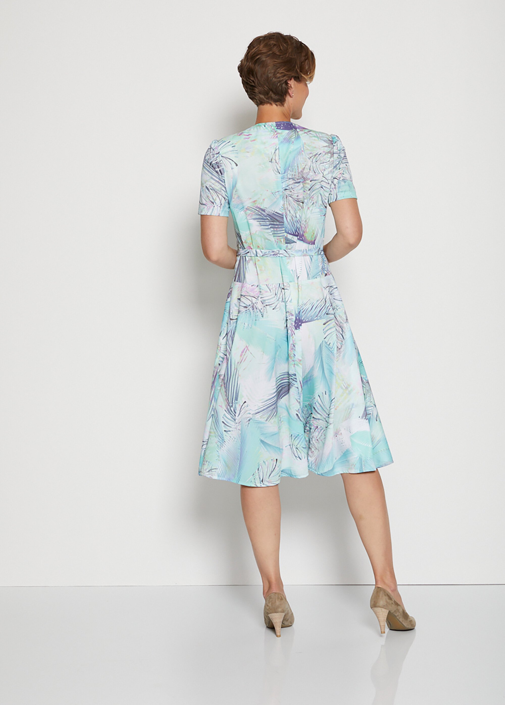 Robe imprimée décolleté cache-coeur
