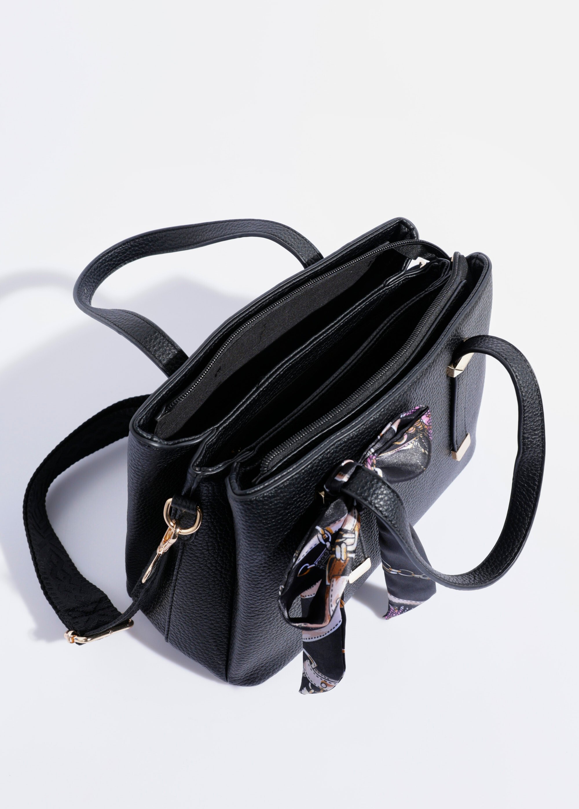 Sac à main porté épaule ou main Femme Noir BAG-M296 DE1