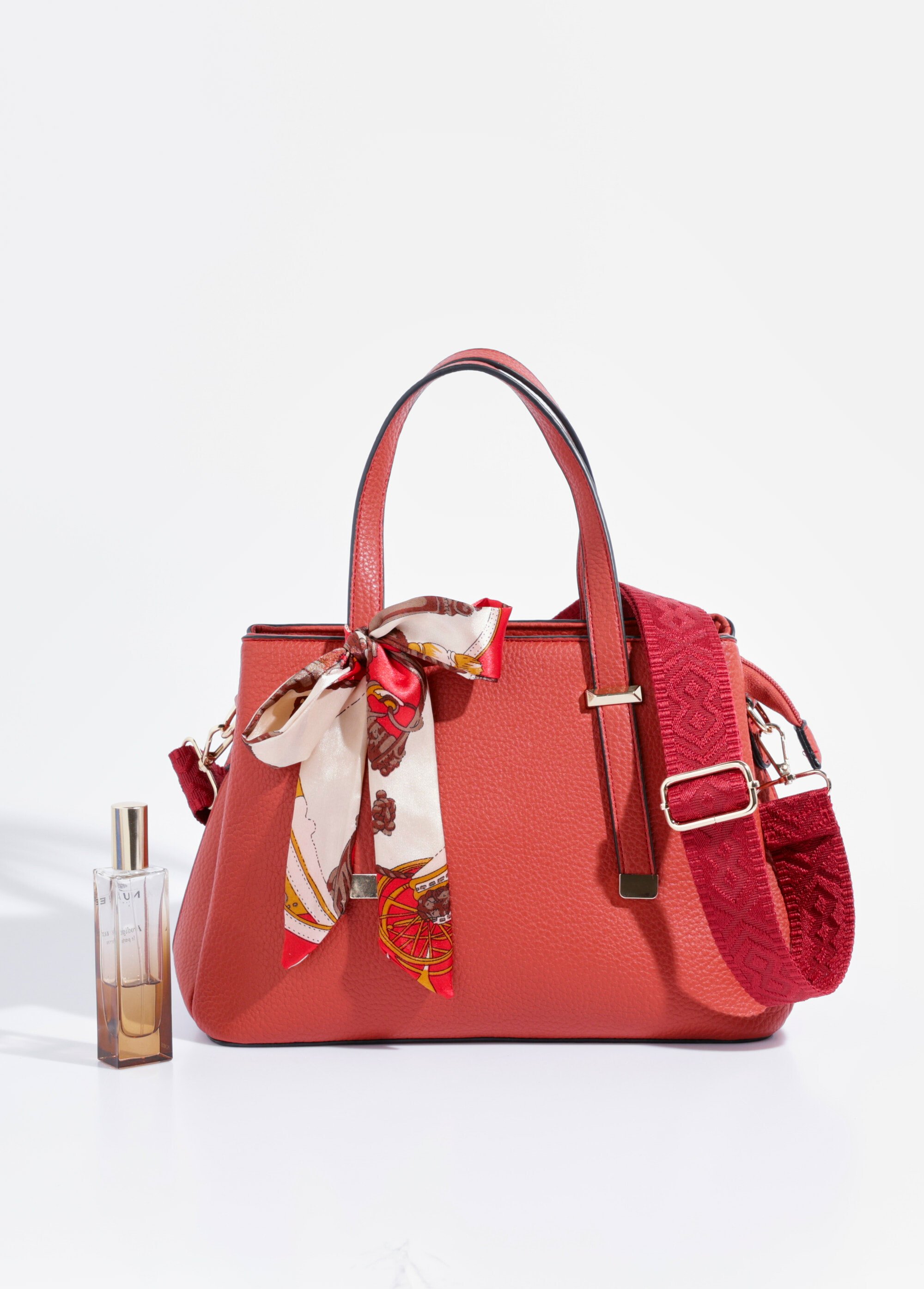 Sac à main porté épaule ou main Femme Rouge BAG-M296 FA1
