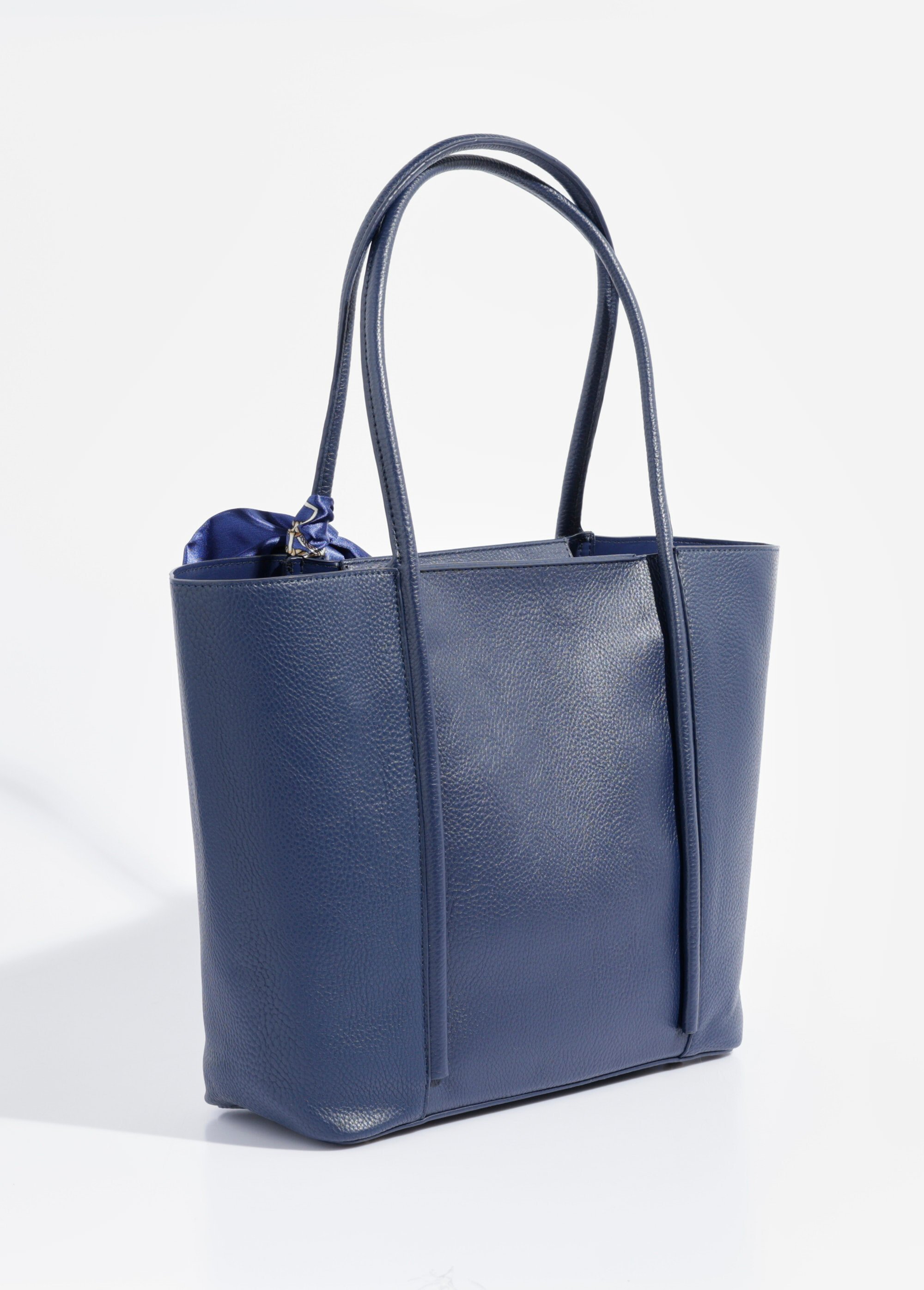 Sac shopping anses courtes + foulard Femme Bleu BAG-YD023MAIN DO1