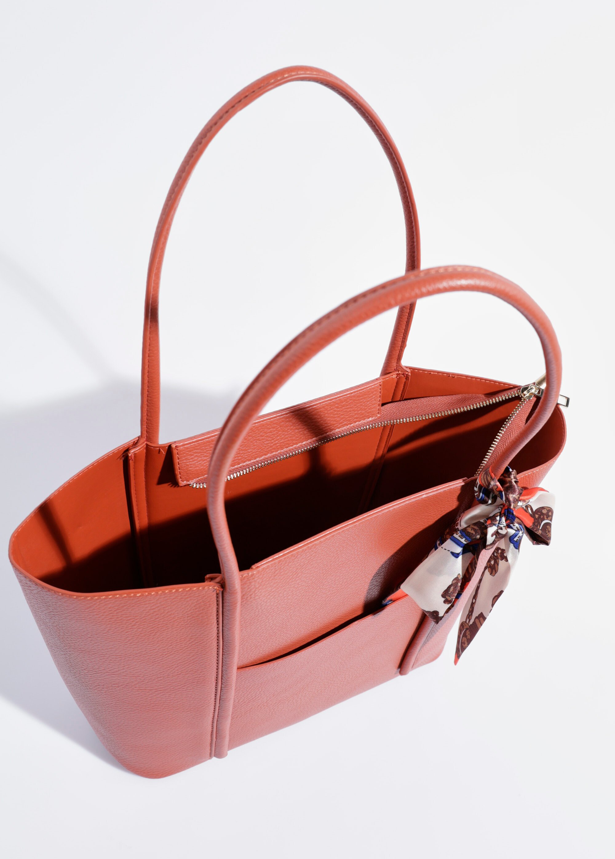 Sac shopping anses courtes + foulard Femme Rouge BAG-YD023MAIN DE1
