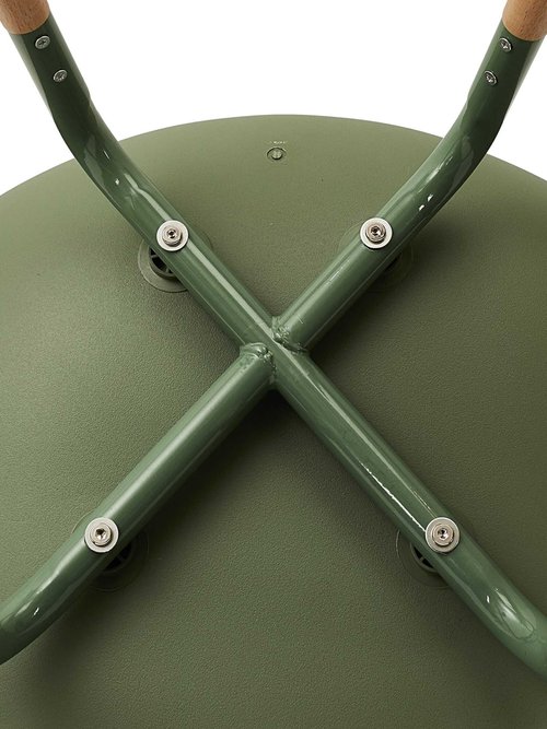 Set 4 Chaises coque claires, pieds bois VERT CMP-HD7610 UN1