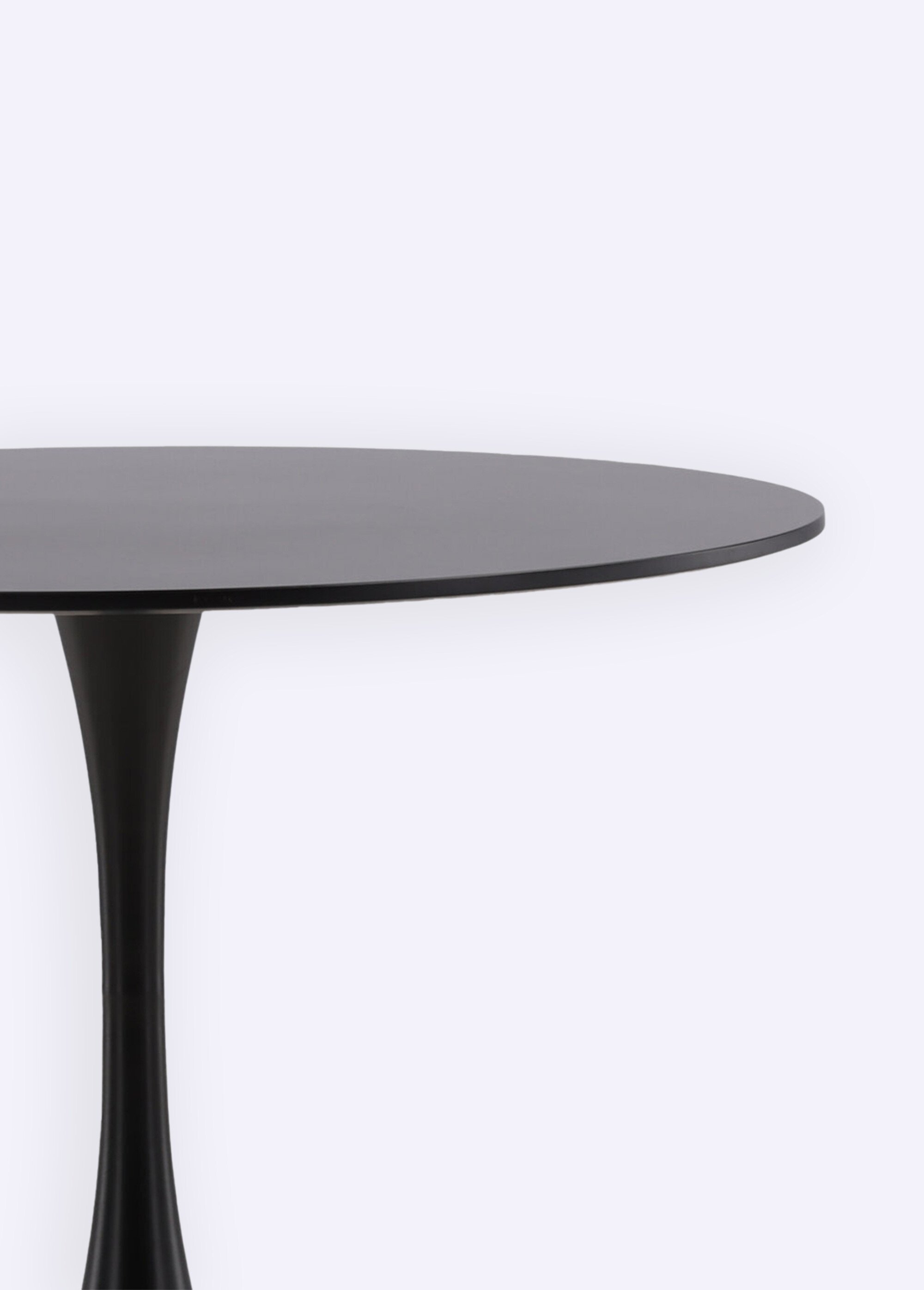 Table acier ronde piètement épuré NOIR VEN-19996-060 DE1