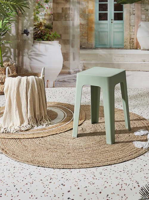 Tabouret de jardin empilable design VERT CMP-HDO0421 SI1