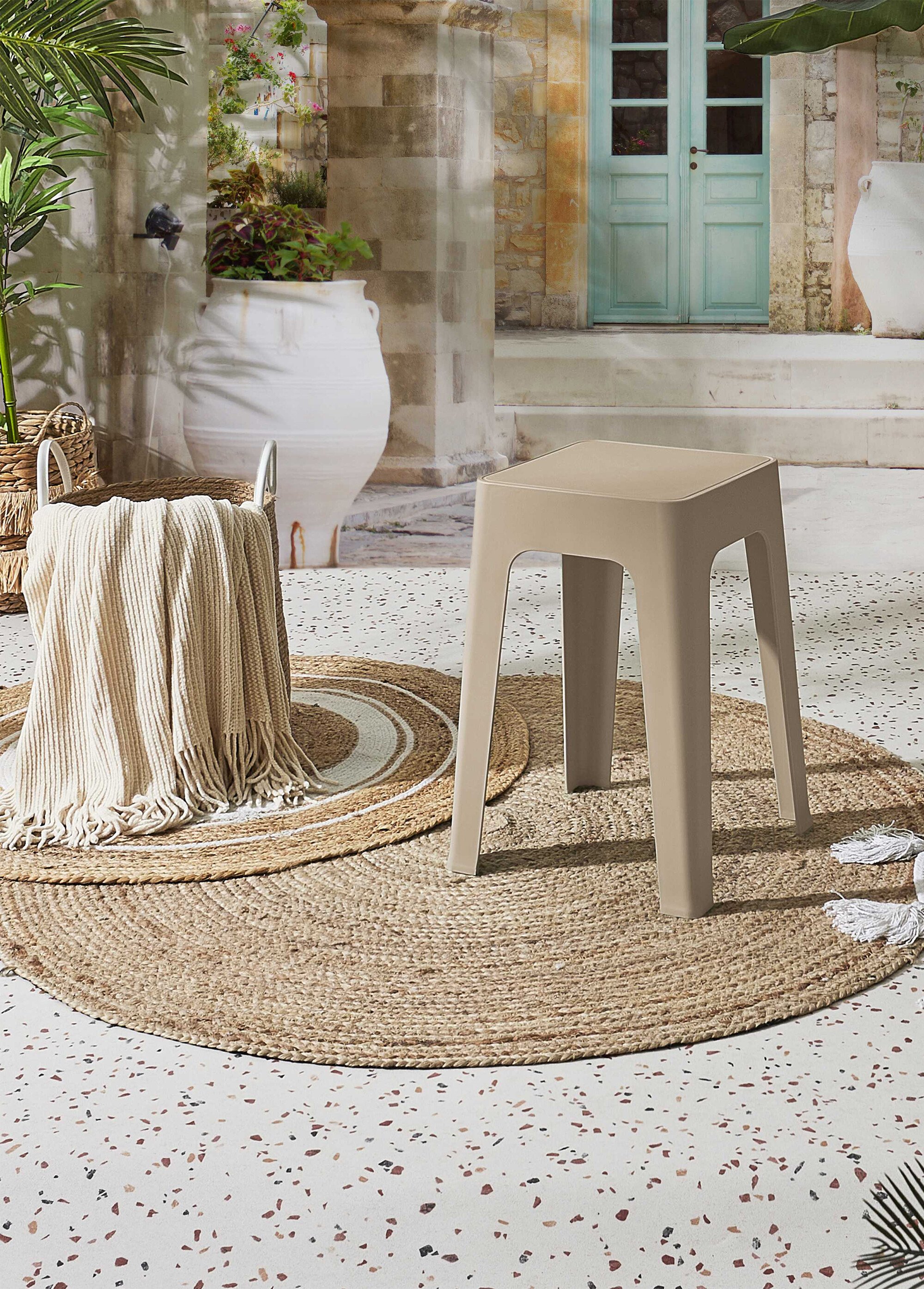 Tabouret de jardin empilable design BEIGE CMP-HDO0421 SI1