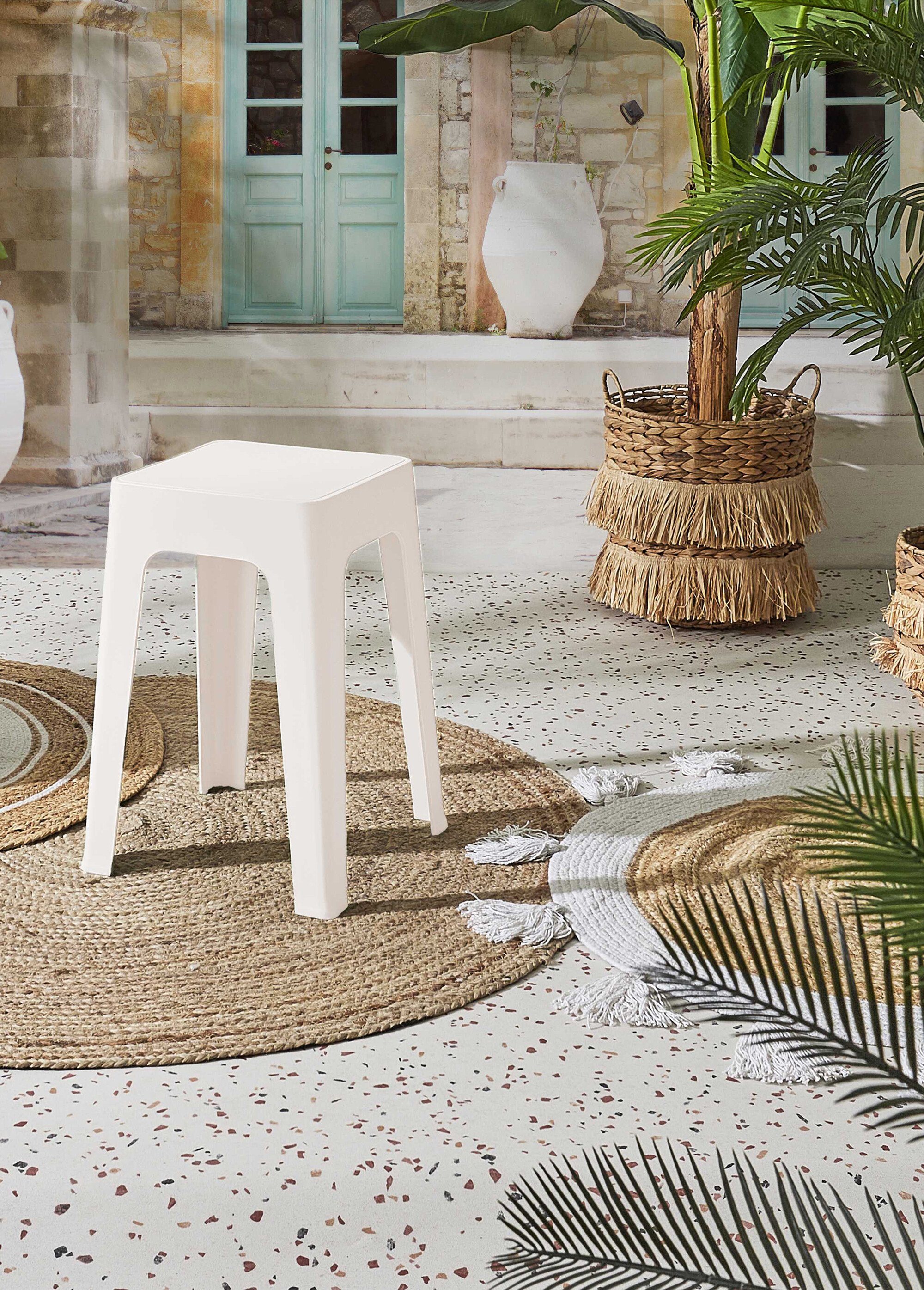 Tabouret de jardin empilable design BEIGE CMP-HDO0421 SI1