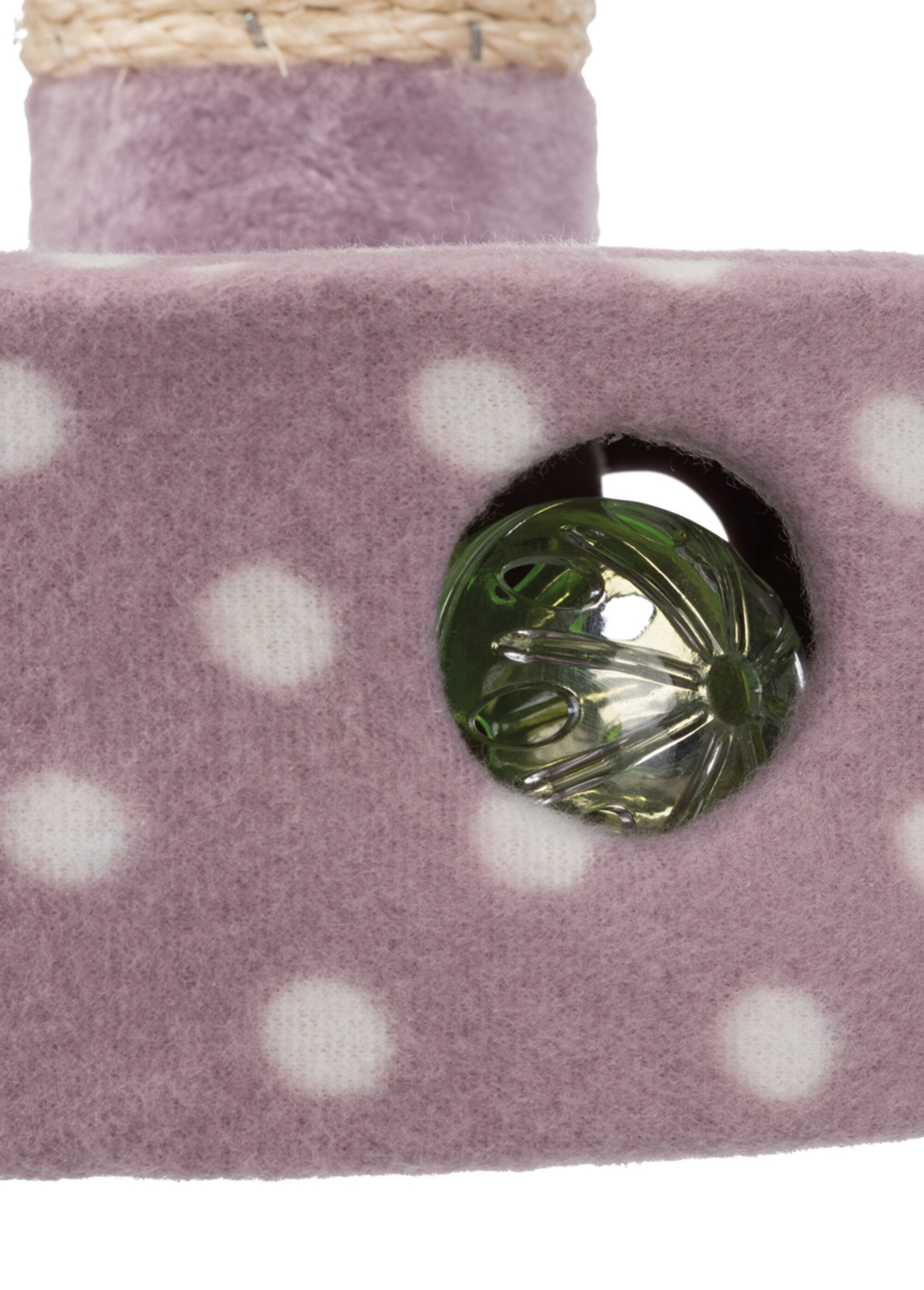 Tronc à griffer peluche + balles, pour chat MAUVE ET NATUREL TRX-42930 DE1