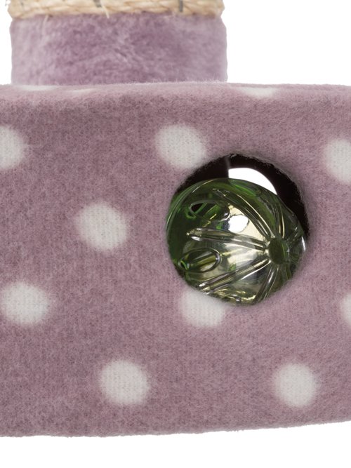 Tronc à griffer peluche + balles, pour chat MAUVE ET NATUREL TRX-42930 DE1