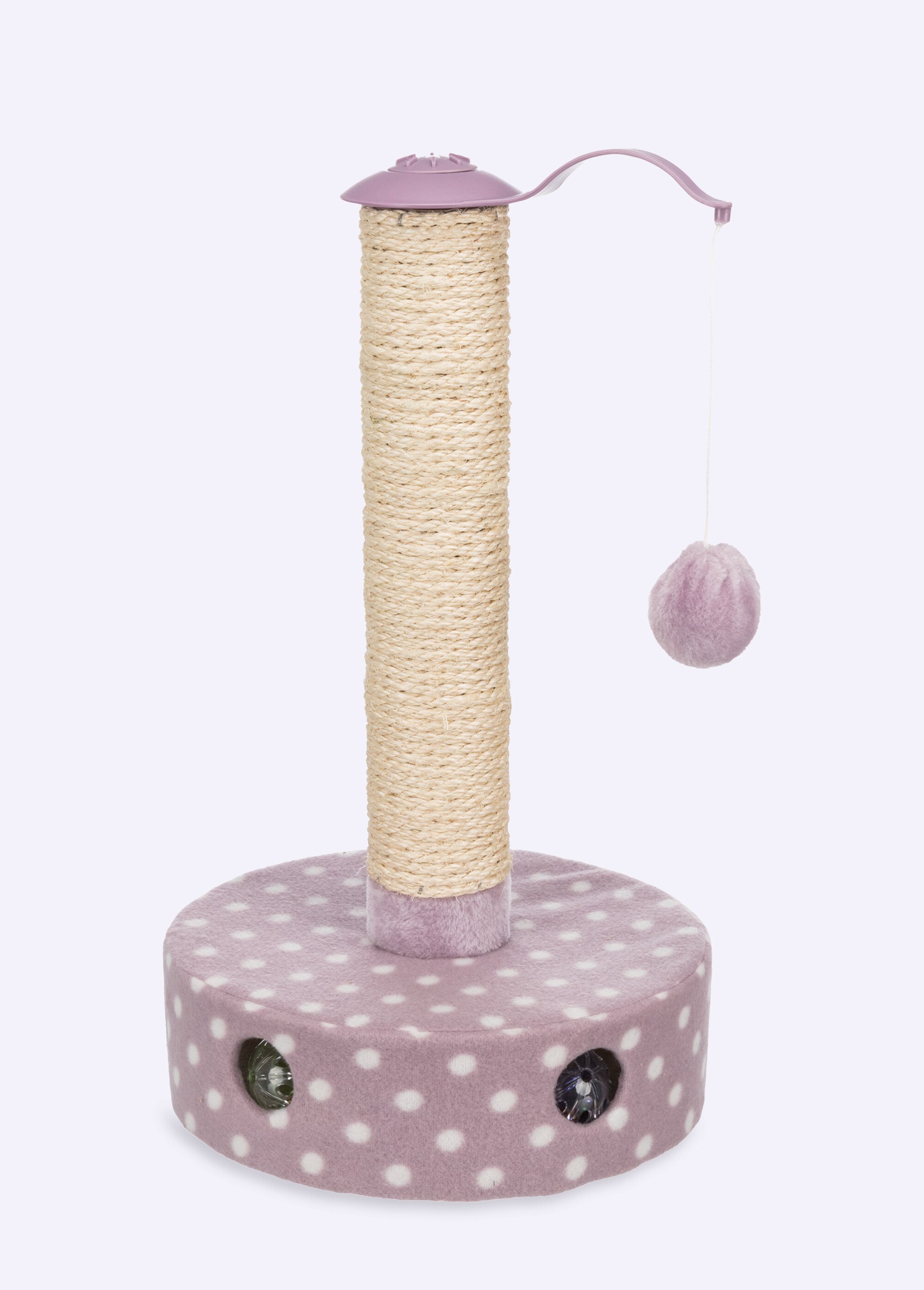 Tronc à griffer peluche + balles, pour chat