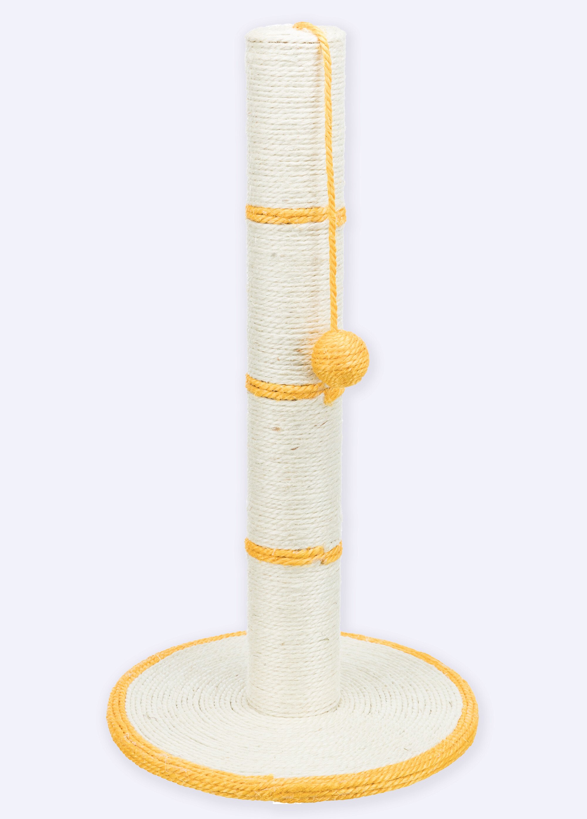 Tronc à griffer sisal + balle, pour chat JAUNE TRX-4310 FA1