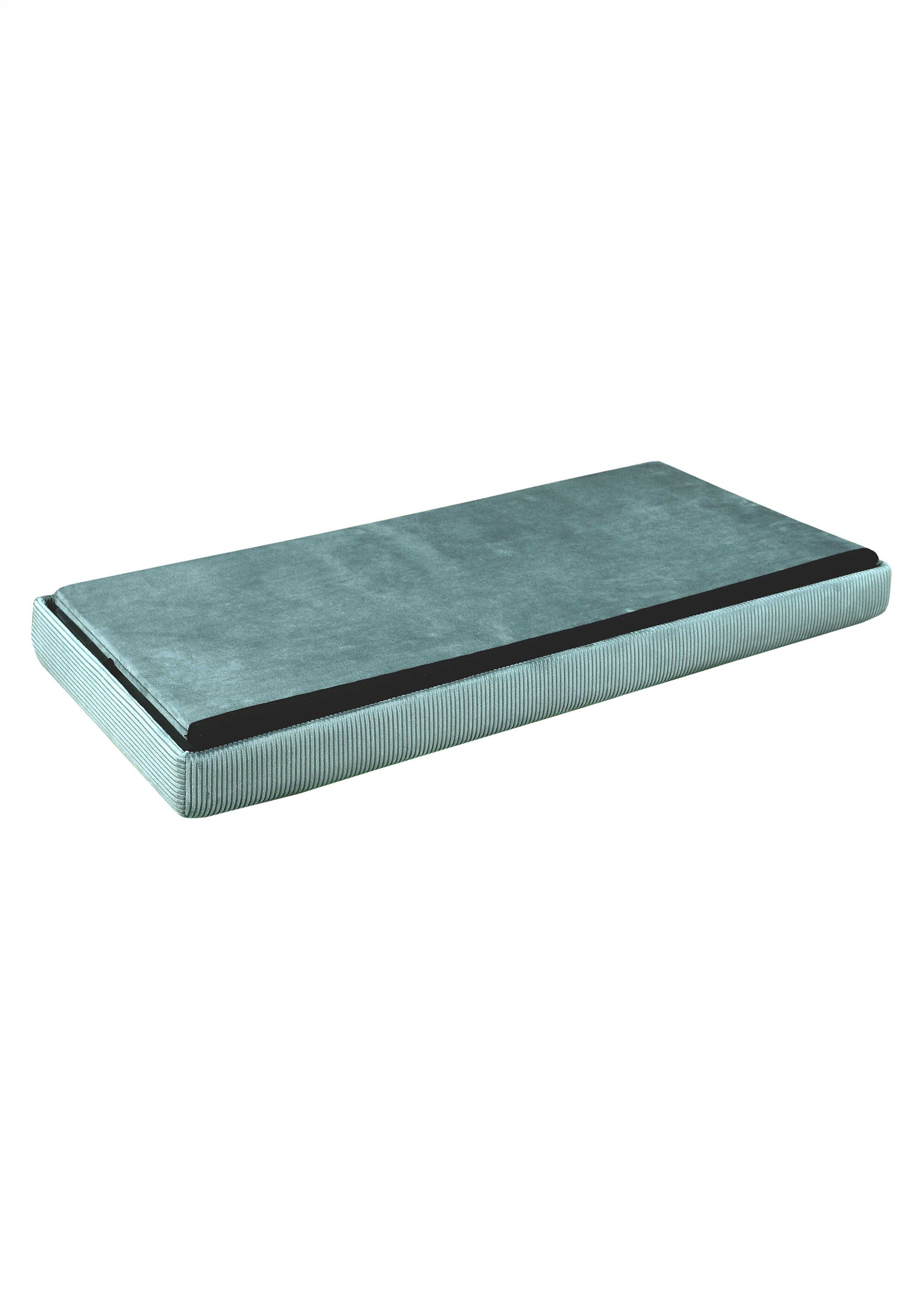 Banc coffre en velours cotelé GIULIA BLEU CMP-HD6817 DE2