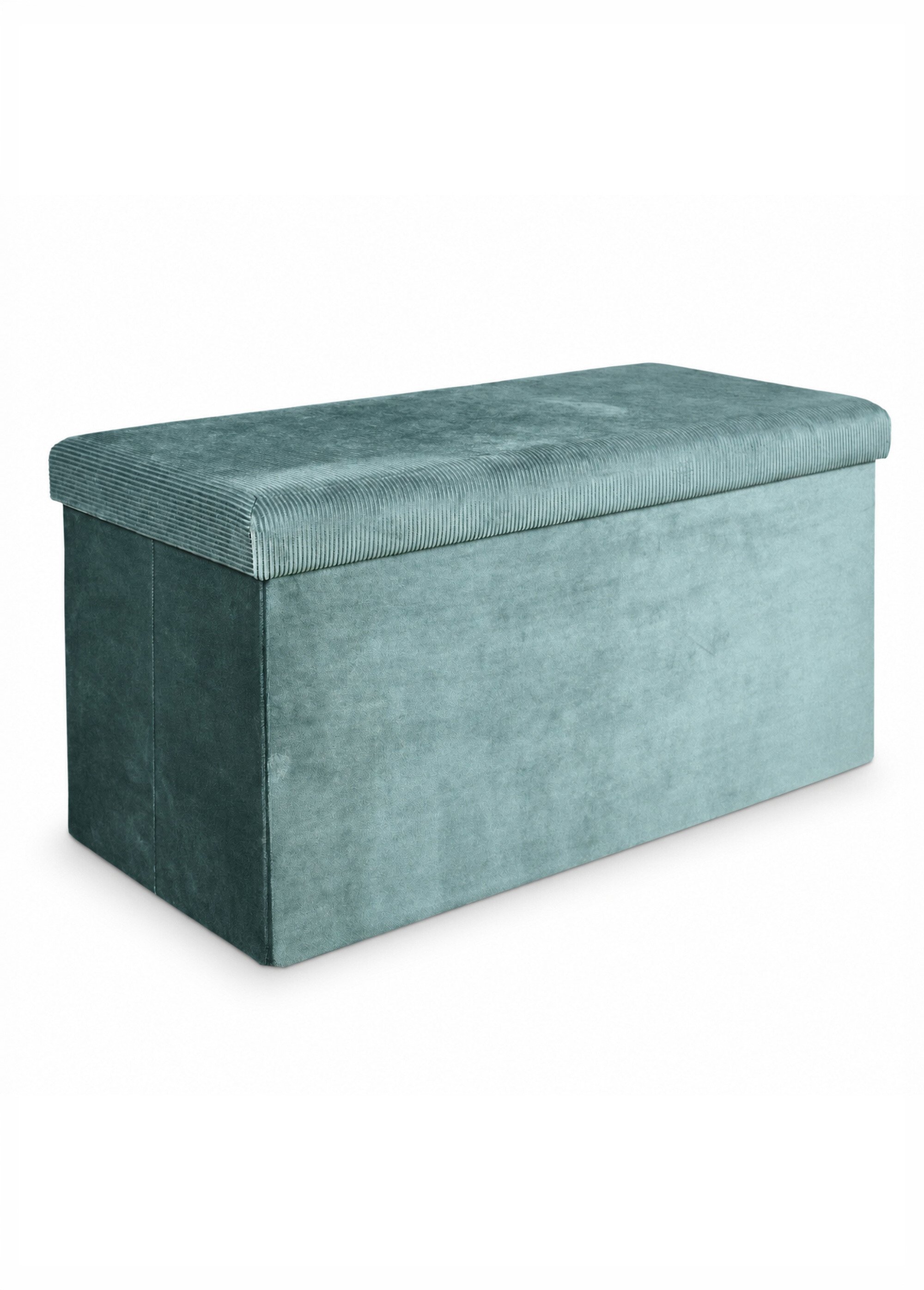 Banc coffre en velours cotelé GIULIA BLEU CMP-HD6817 FA1