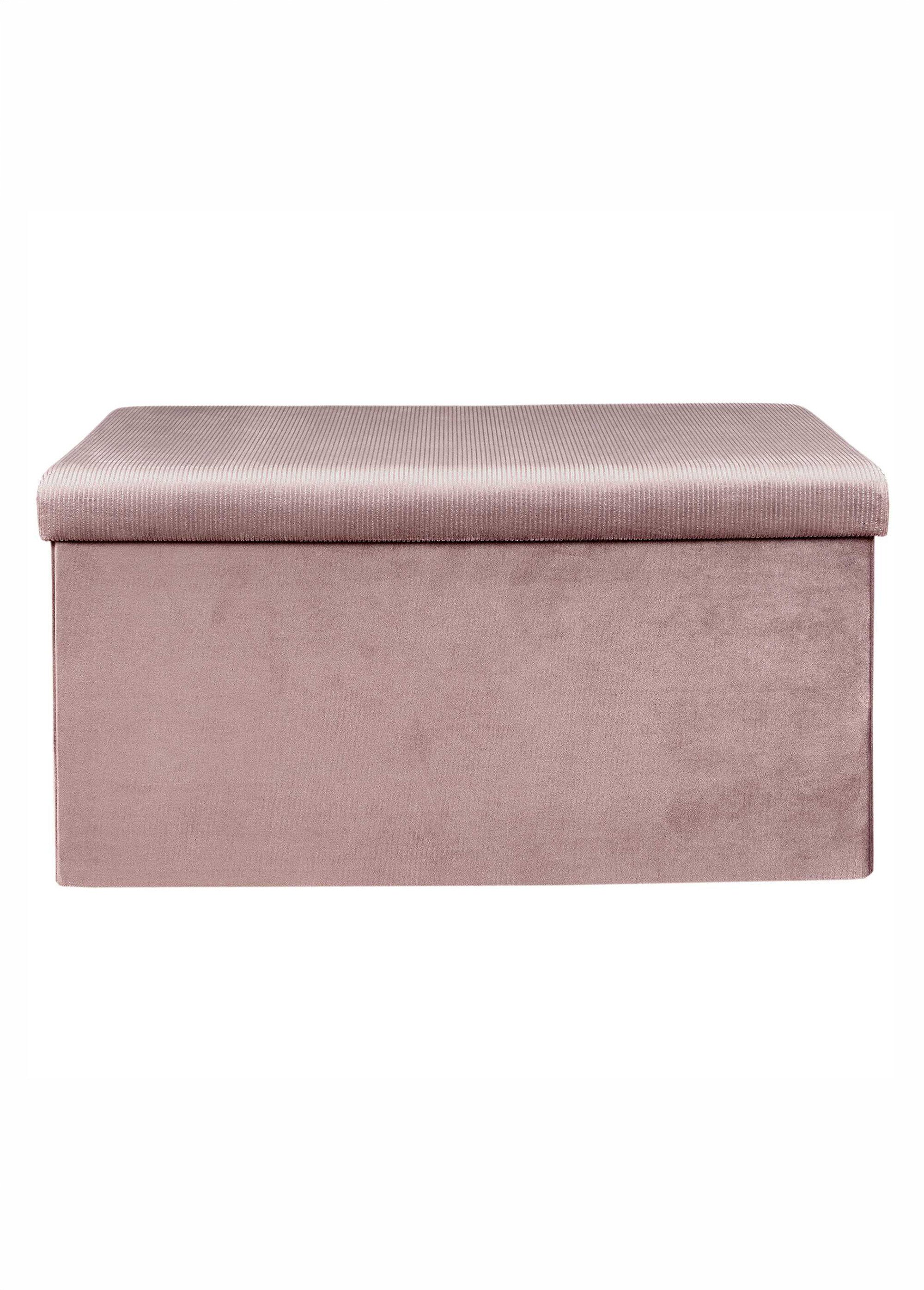 Banc coffre en velours cotelé GIULIA ROSE CMP-HD6817 DE1