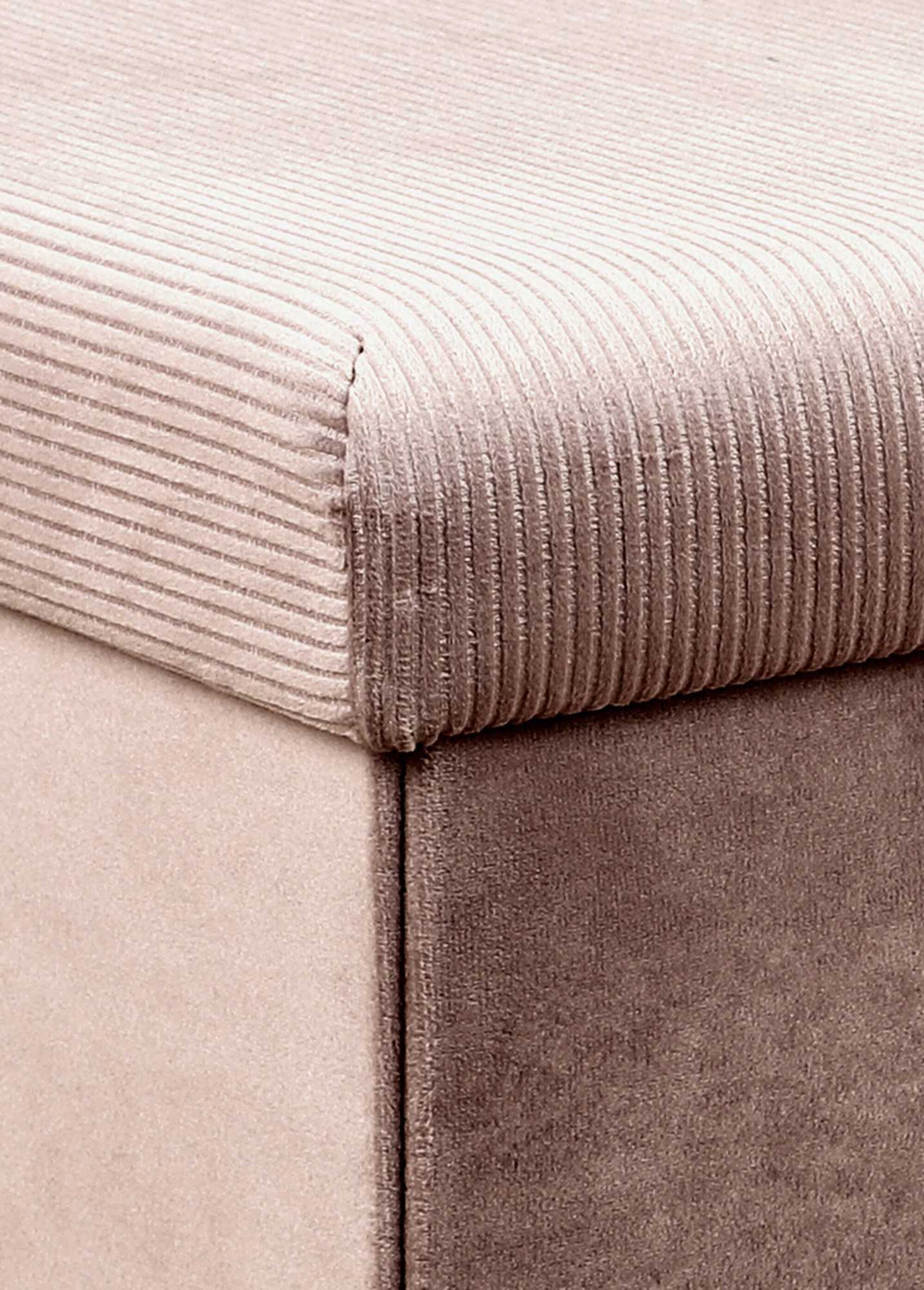 Banc coffre en velours cotelé GIULIA ROSE CMP-HD6817 DE4