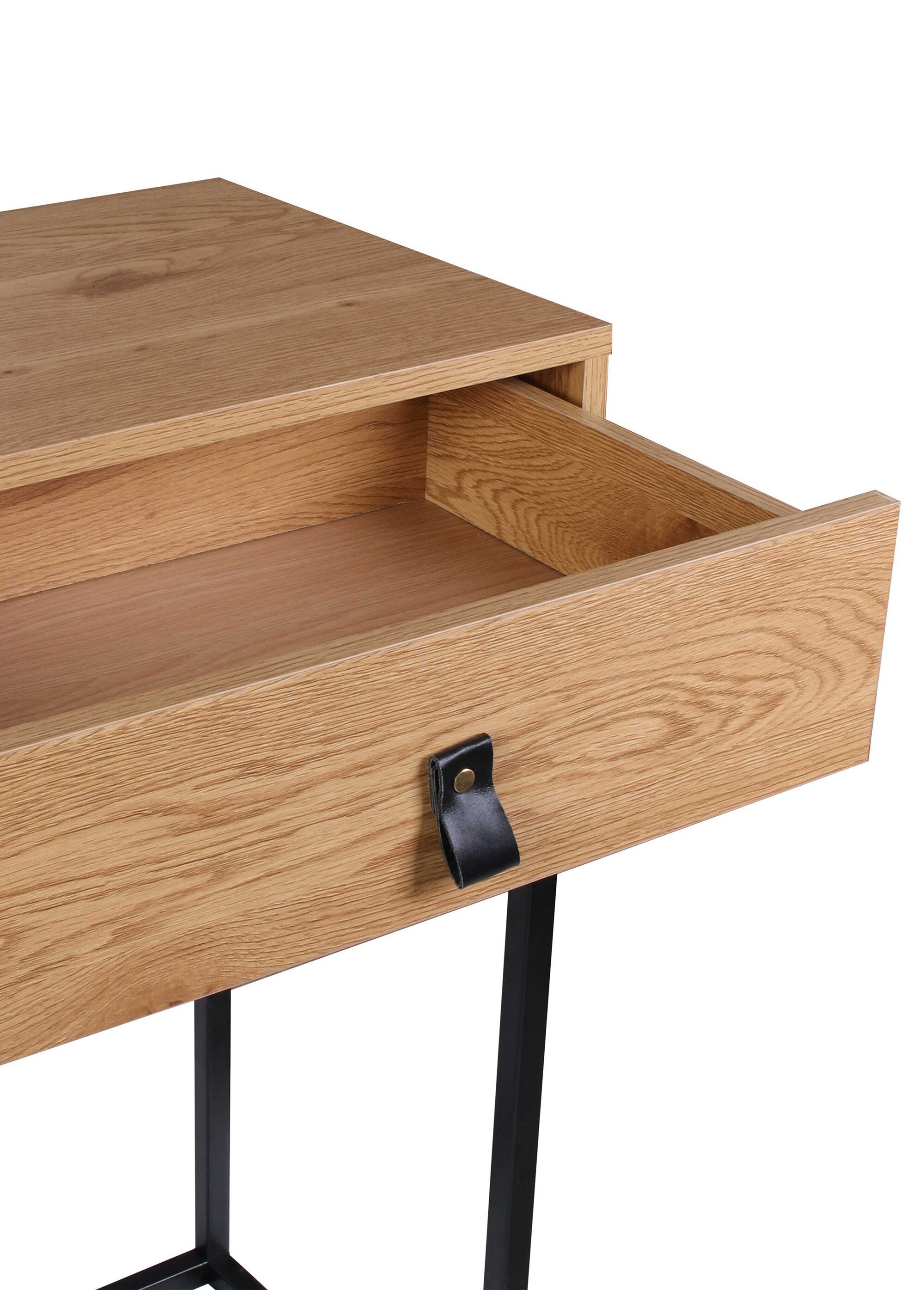 Console en bois clair et métal ABBOTT BEIGE CMP-HD6623 DE2