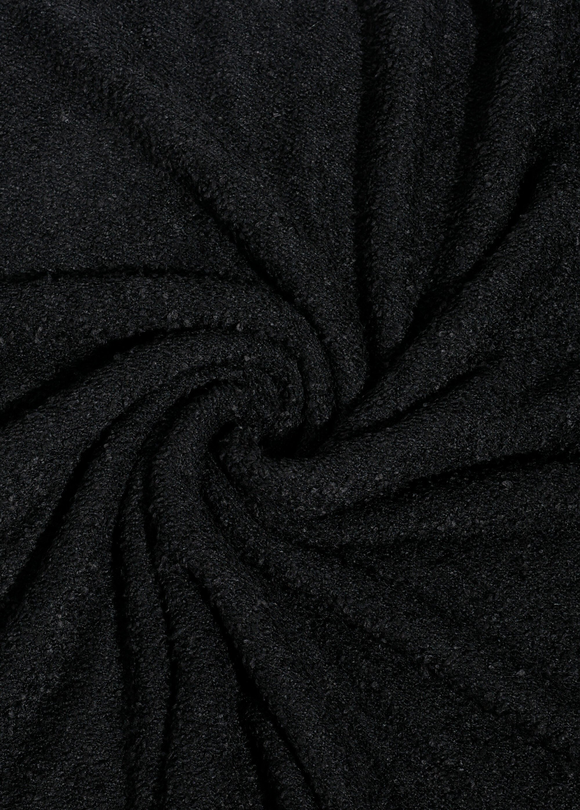 Coupon habillement, jersey bouclette NOIR COT142985 FA1