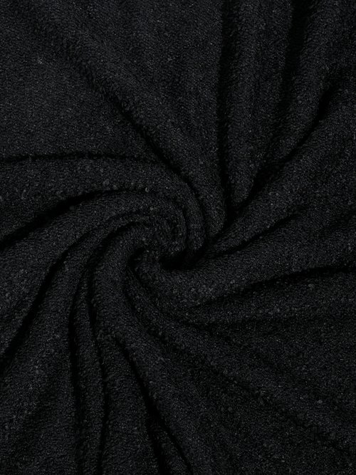 Coupon habillement, jersey bouclette NOIR COT142985 FA1