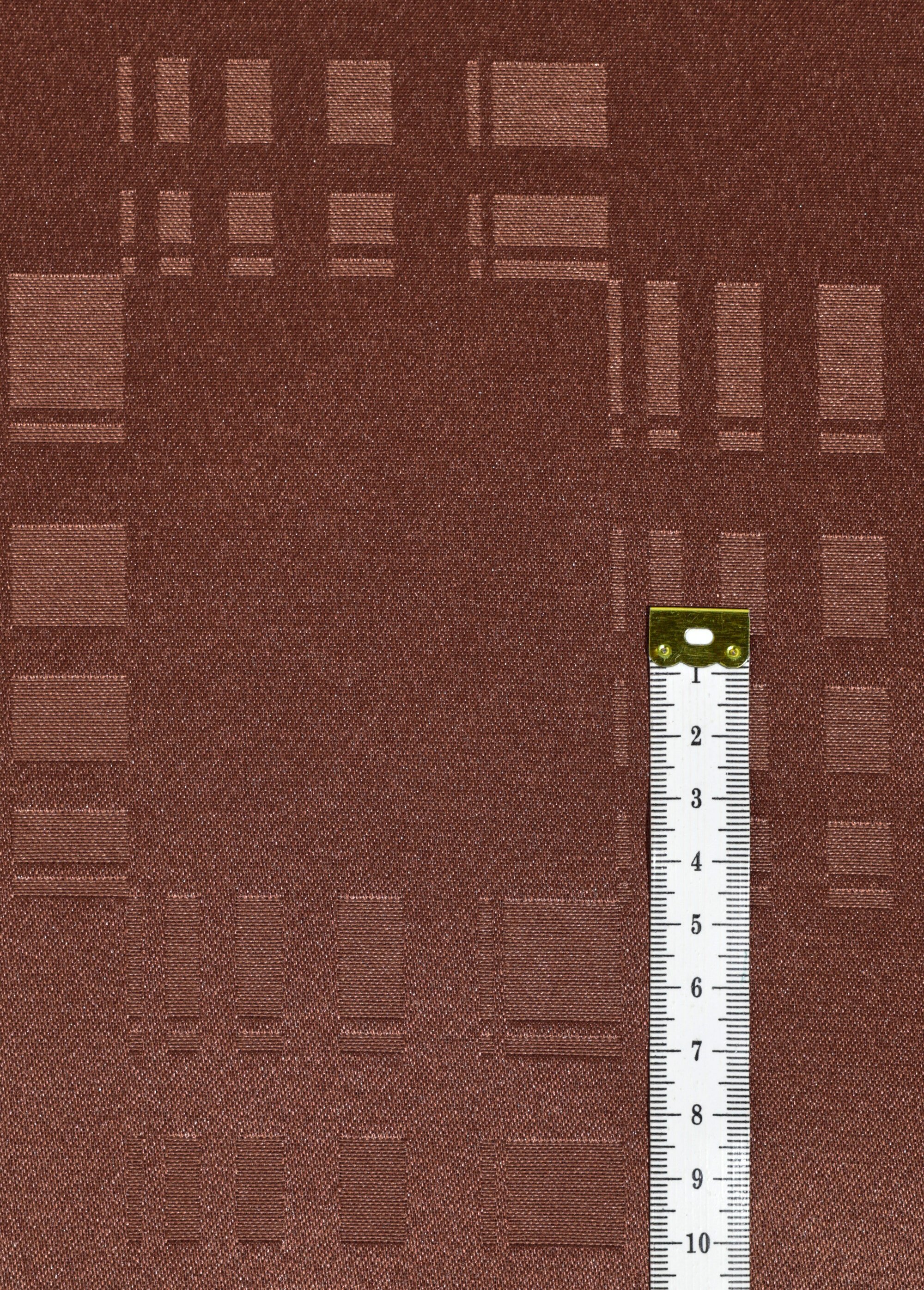 Coupon tissu, satin damassé anti taches MARRON COT142033 DE1