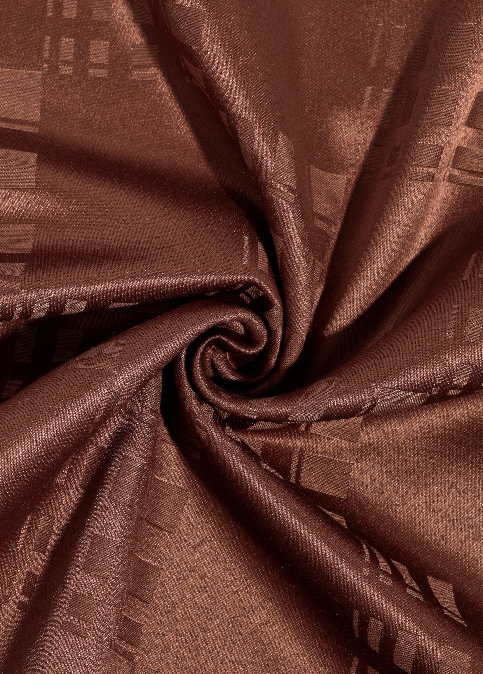 Coupon tissu, satin damassé anti taches MARRON COT142033 FA1