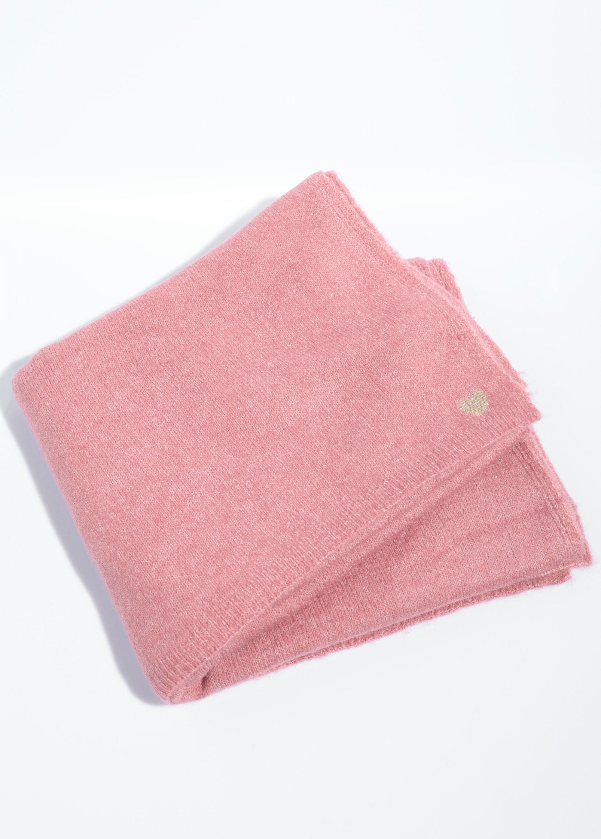 Echarpe fines cotes chaude en laine Femme Rose JUBA0005 AP1