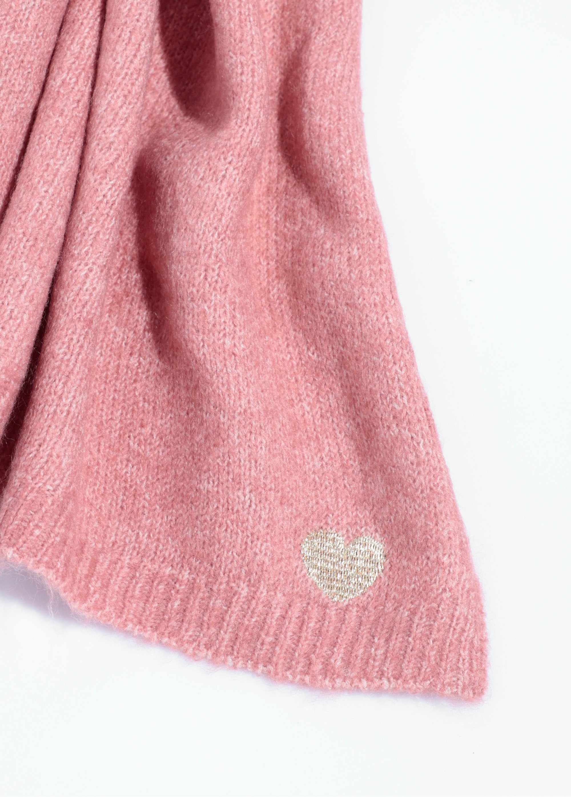 Echarpe fines cotes chaude en laine Femme Rose JUBA0005 DE1