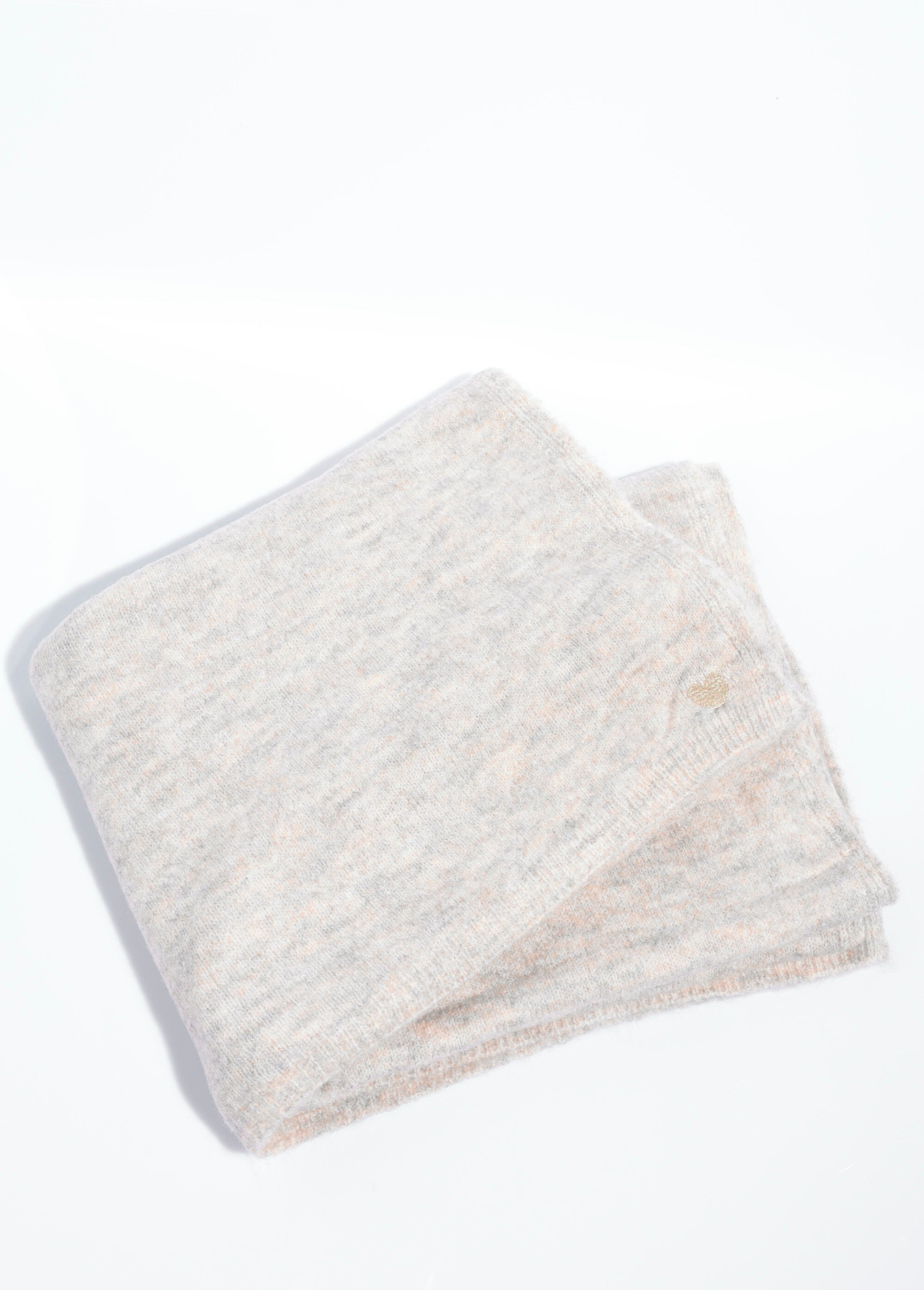 Echarpe fines cotes chaude en laine Femme BEIGE CHINE JUBA0005 AP1