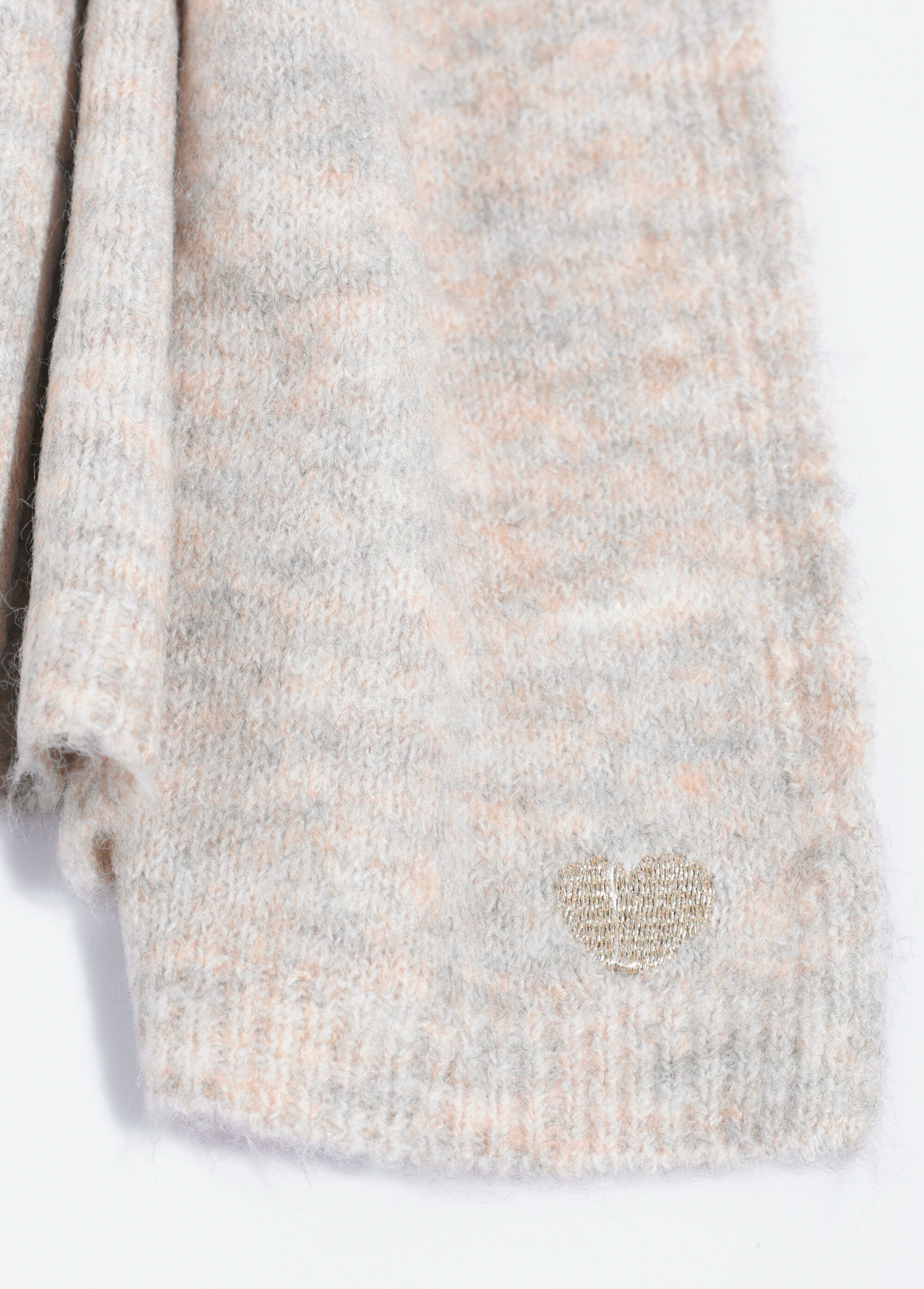 Echarpe fines cotes chaude en laine Femme BEIGE CHINE JUBA0005 DE1