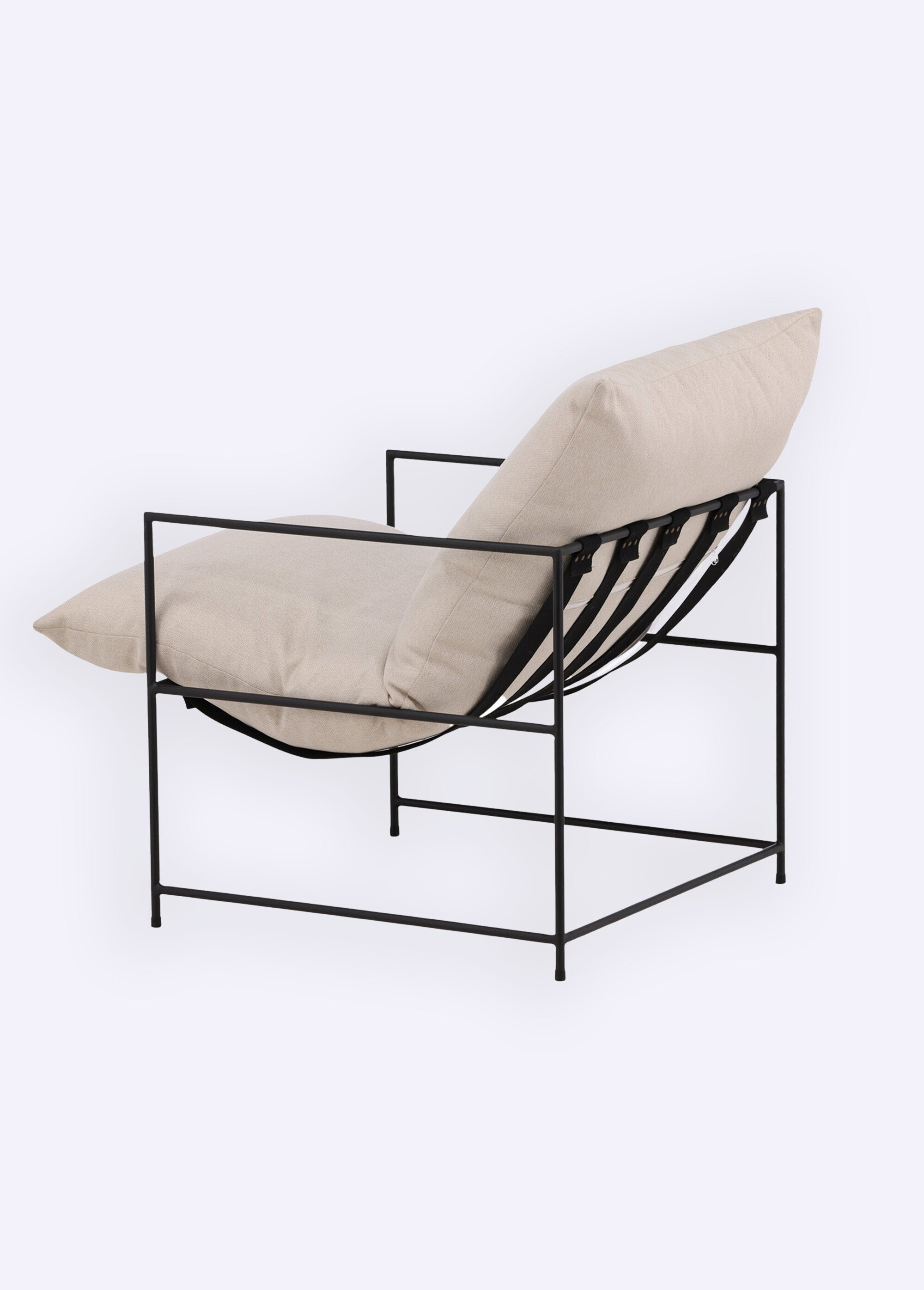 Fauteuil structure métal, assise confort BLANC VEN-18048-020 DE2