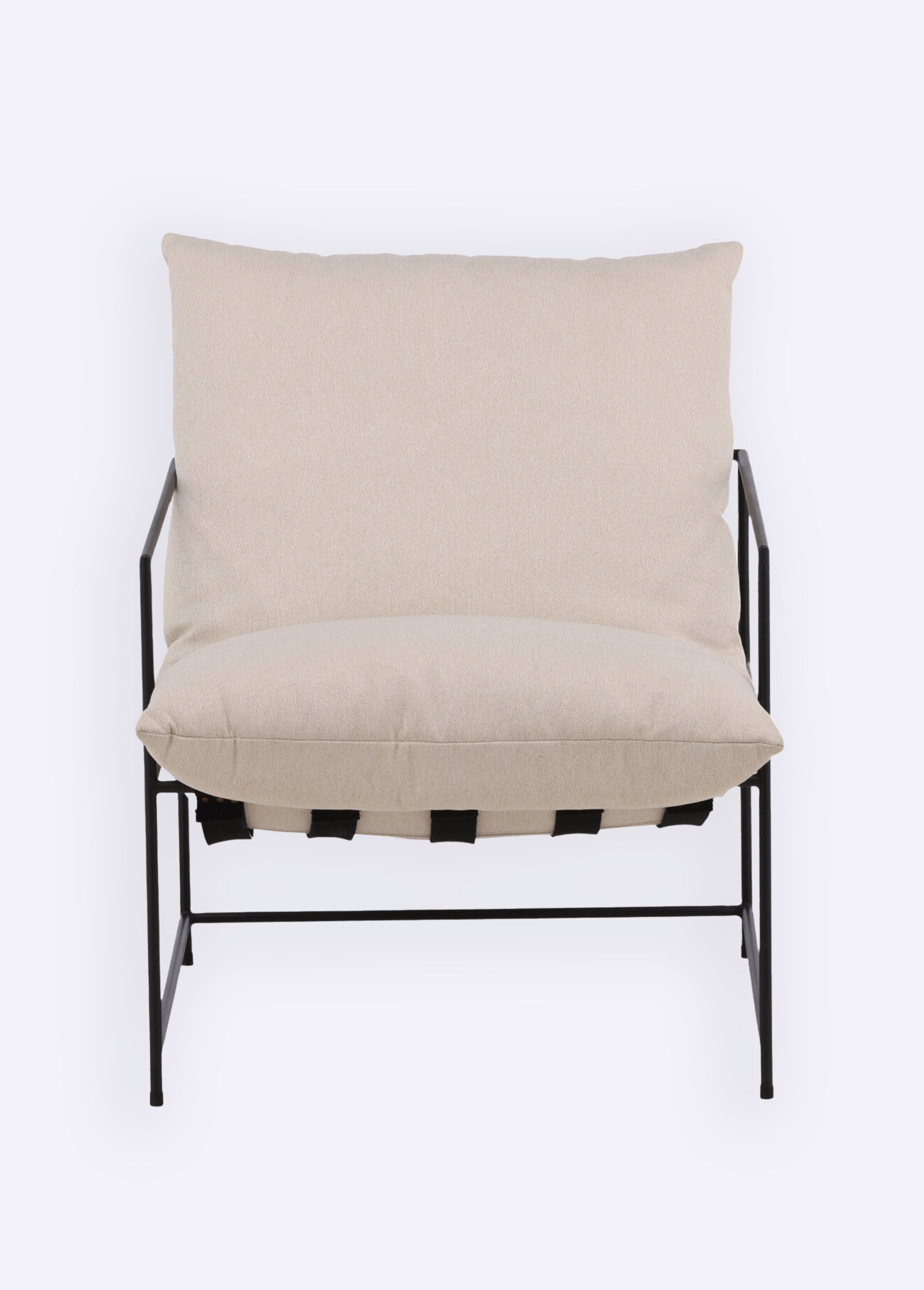 Fauteuil structure métal, assise confort BLANC VEN-18048-020 DE3