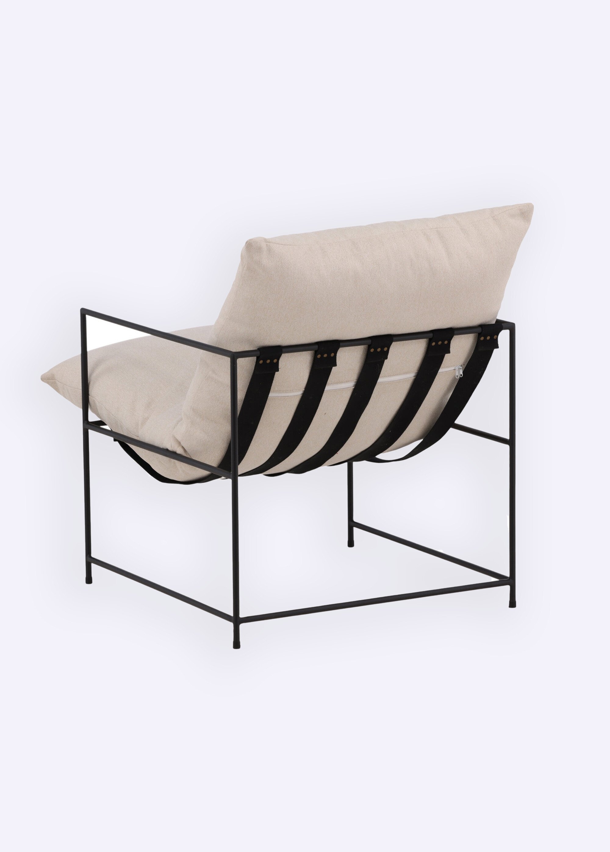 Fauteuil structure métal, assise confort BLANC VEN-18048-020 DE4
