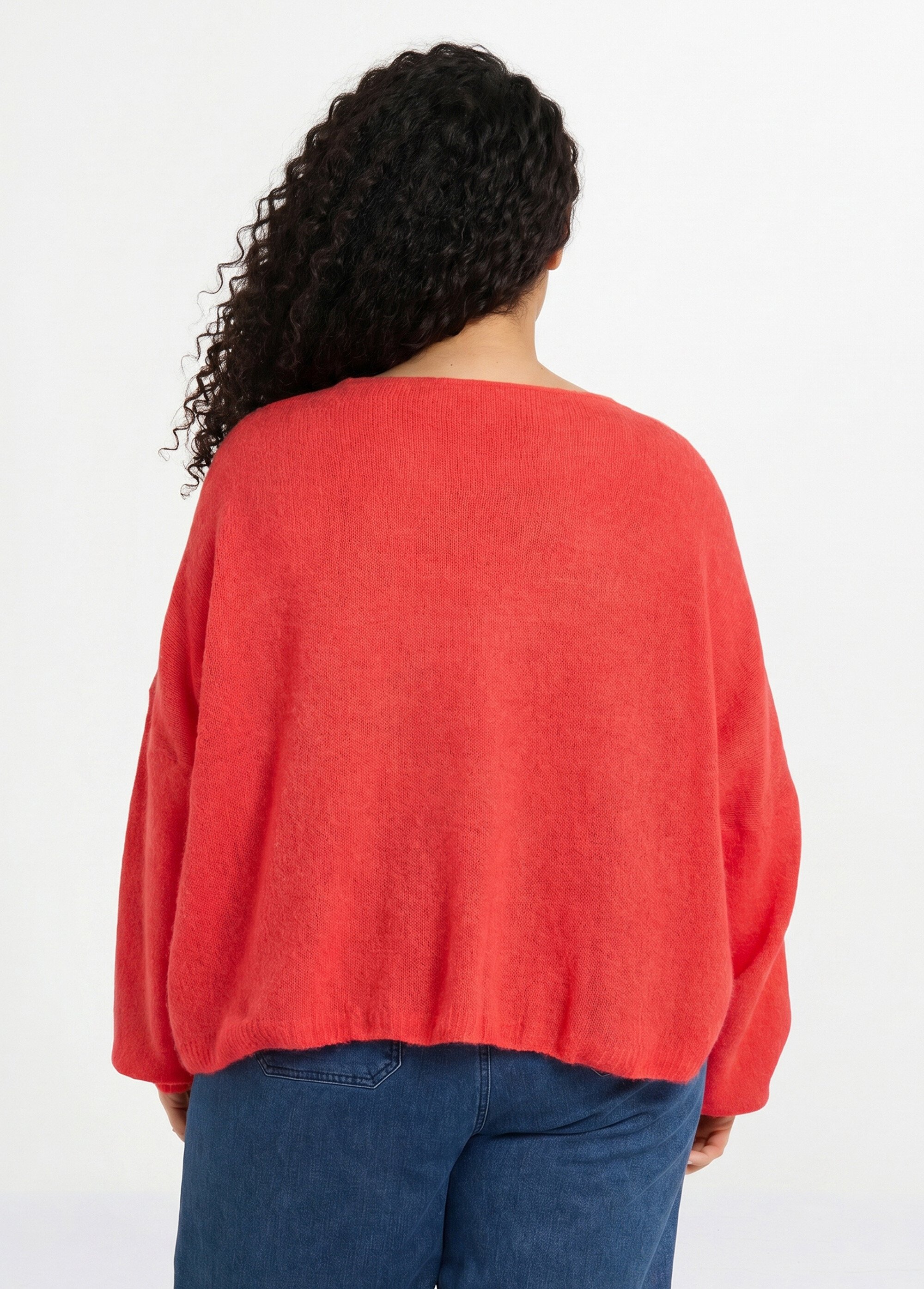 Gilet maille avec alpaga, col V